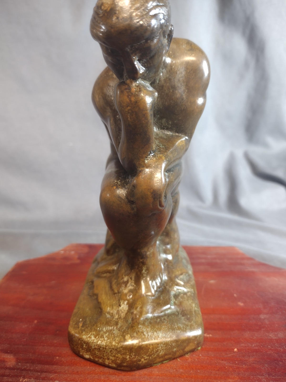MCM Auguste Rodin The Thinker Statue Heavy Cast Bronze Alloy Seated Man Sculptur