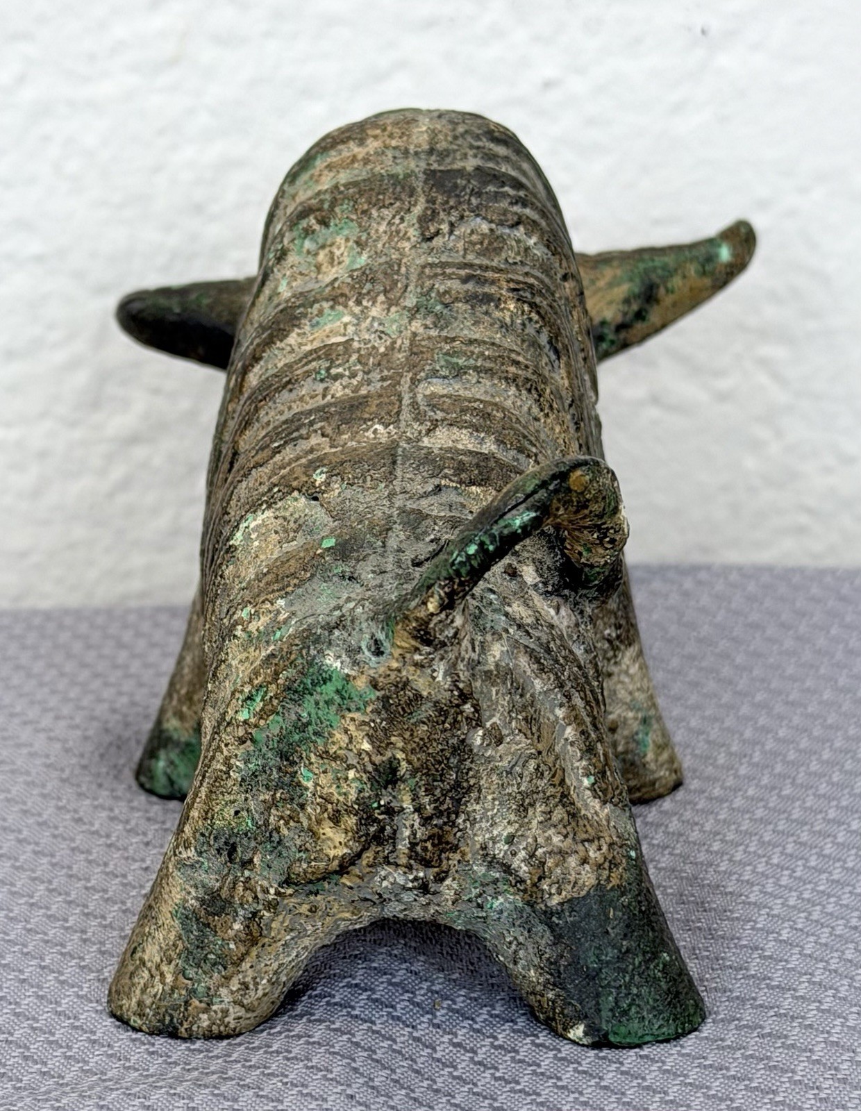 VTG Miyazawa Kanae Fighting Bull Sculpture Mid Century Japanese Brutalist Iron