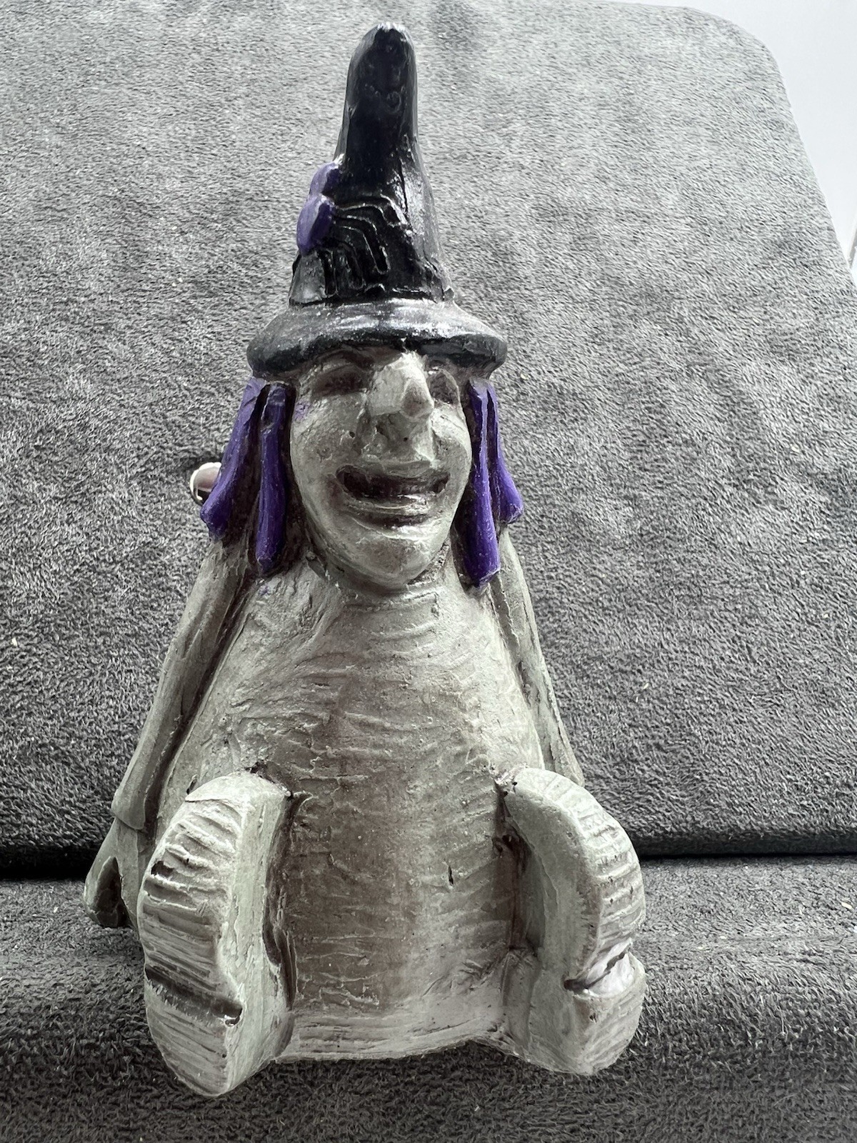 2022 Isabel Bloom WITCH WITH PURPLE HAIR SPIDER Sculpture Retired Signed