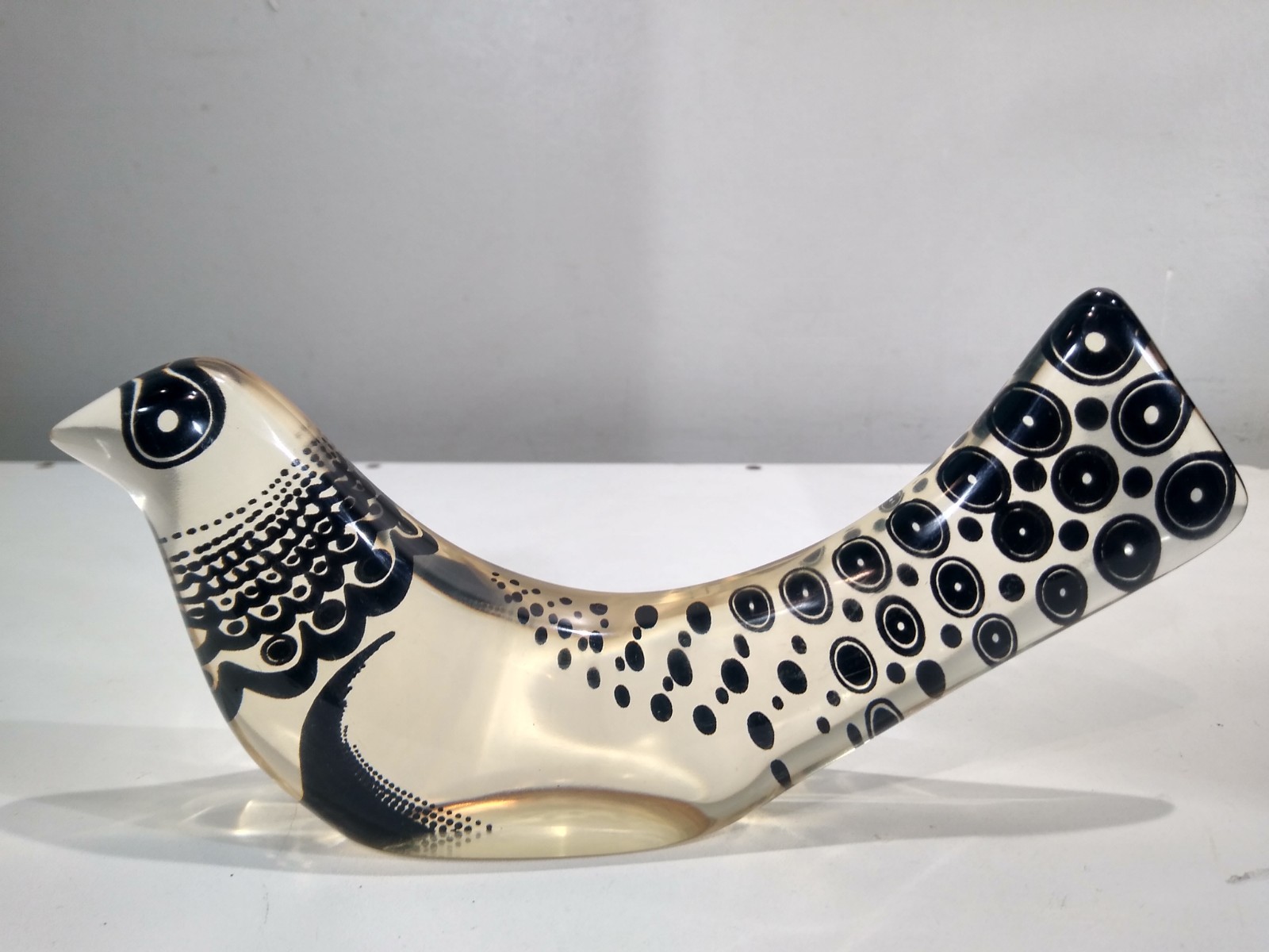 Abraham Palatnik Lucite Acrylic Op Art Bird Sculpture Vtg Modern Brazil MCM 8.5&Prime;