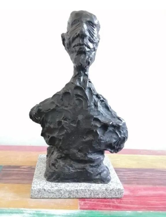 ALBERTO GIACOMETTI  » BUST OF A MAN  » BRONZE SCULPTURE SIGNED & NUMBERED