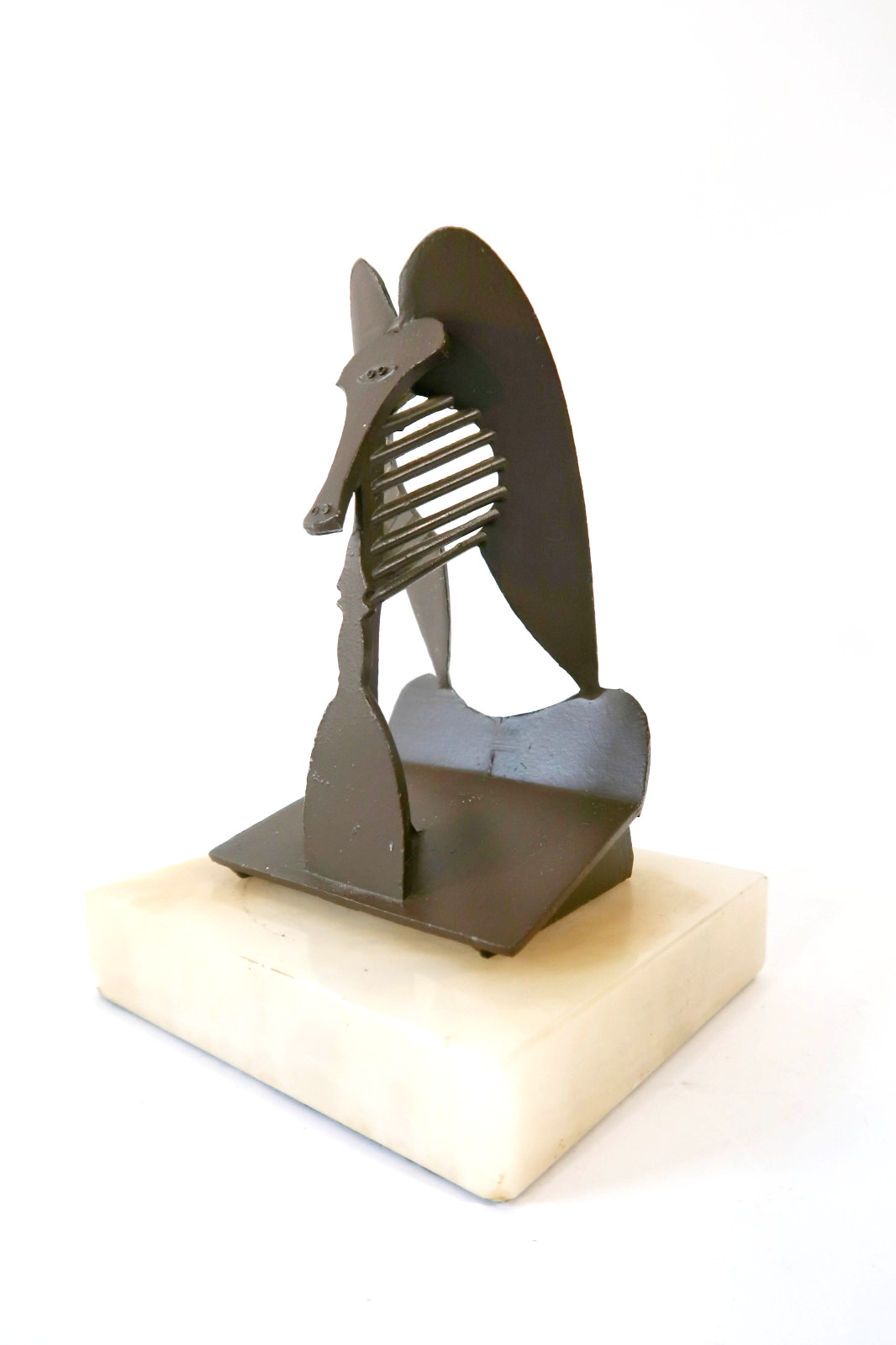 1967 Signorile Co Chicago Picasso Sculpture Metal Marble Base Maquette Signed