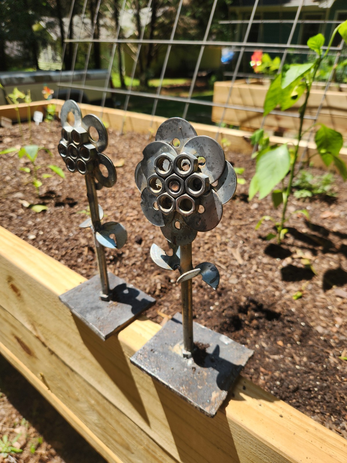 Handmade Welded Metal Flowers