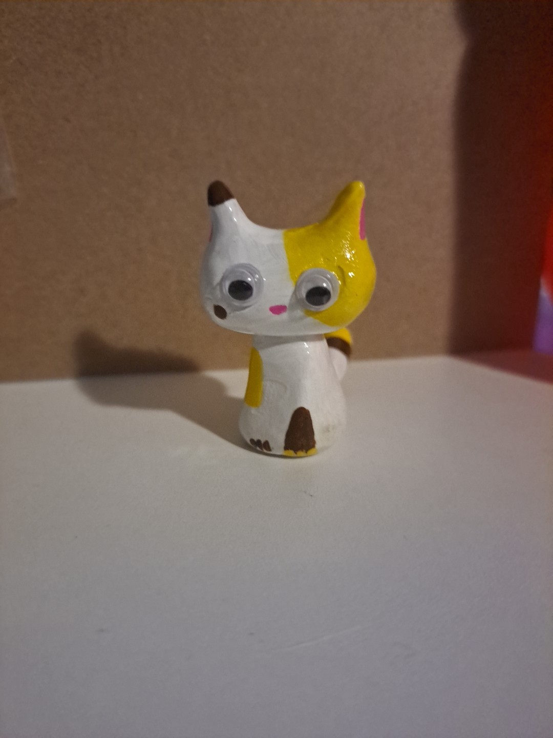 Ooak One of a kind Handmade Polymer Clay Calico Cat Art Sculpture Figurine