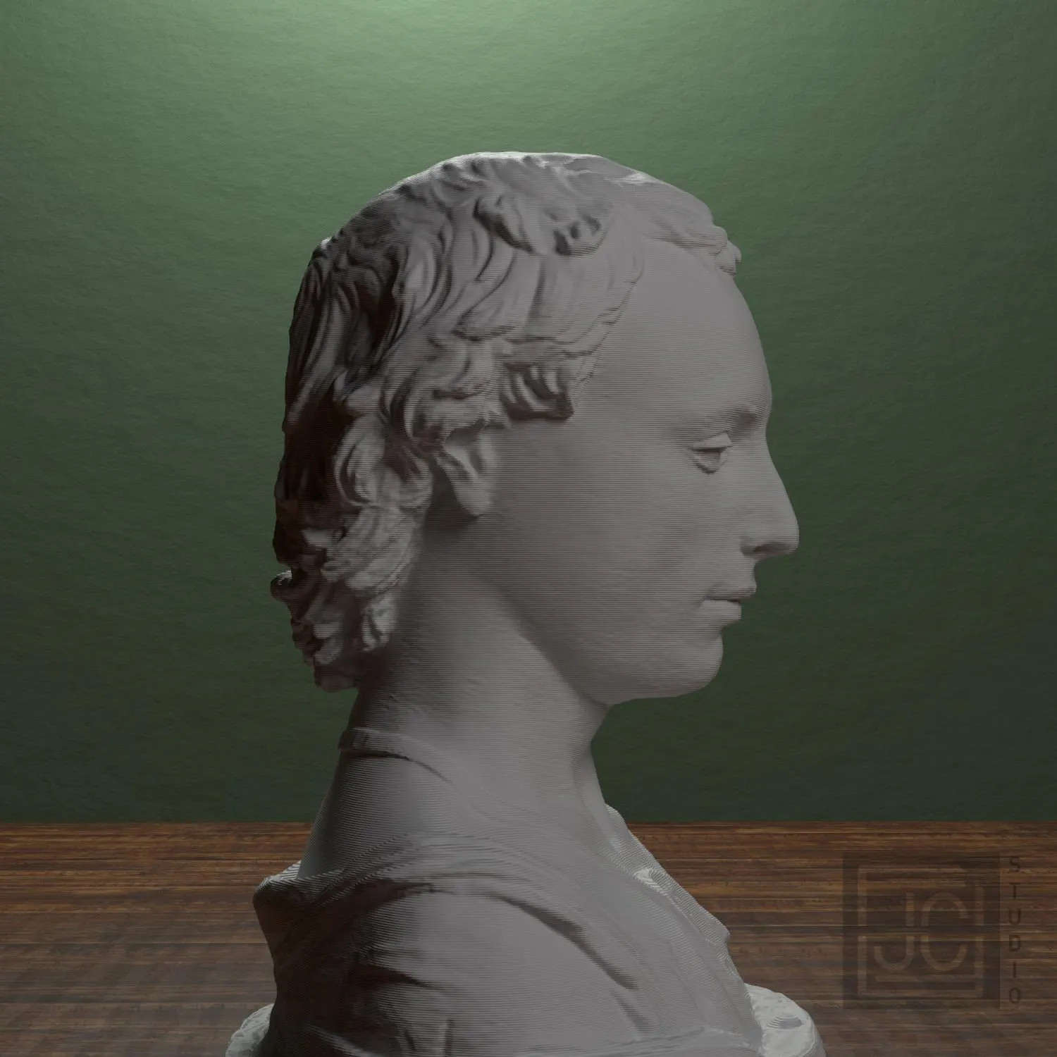 Bust of a Young Man with a Medallion Collectible Bust Statue – 5, 9, 12 Inch