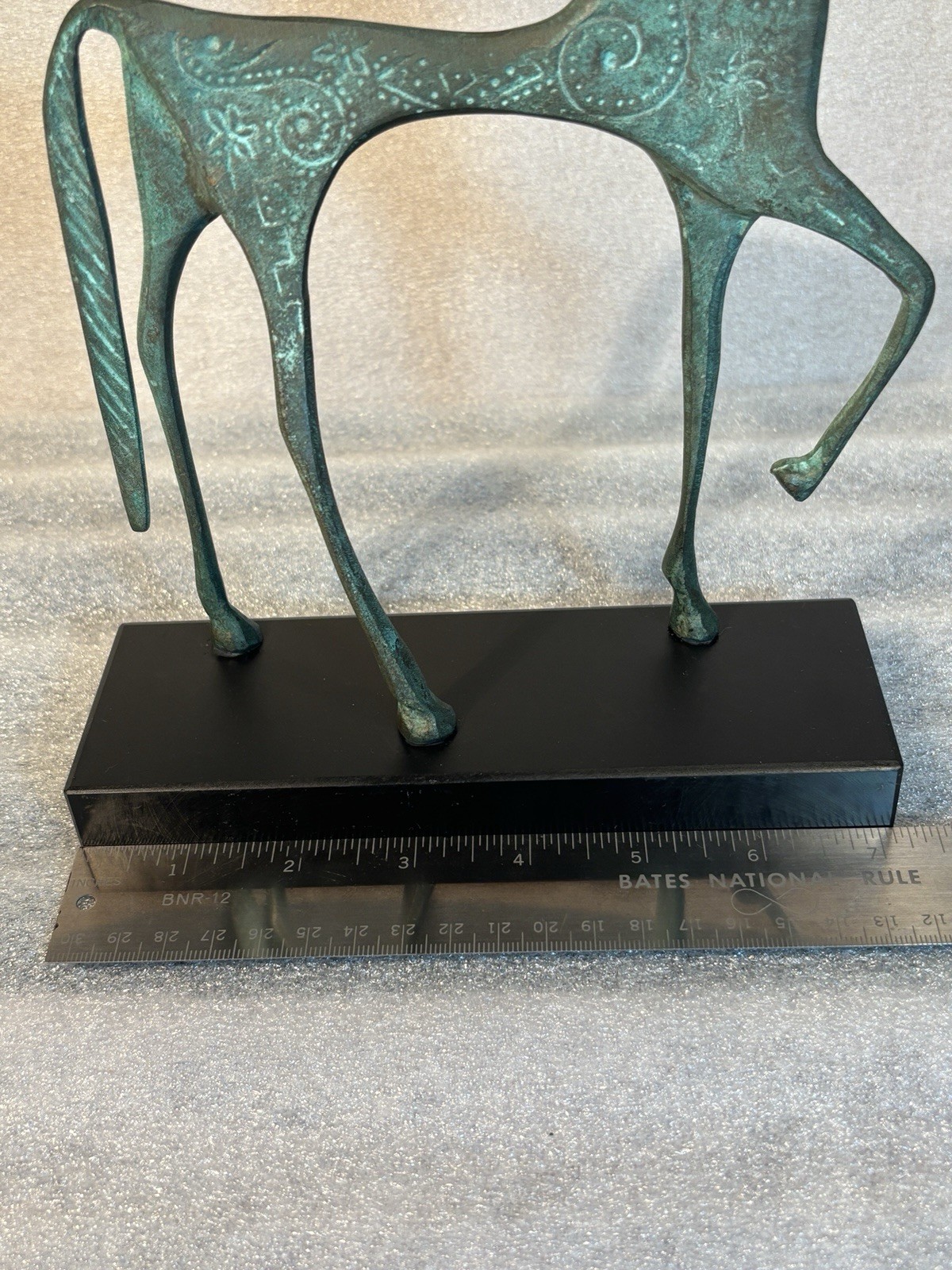 1960’s MCM Bronze Etruscan Art Sculpture Francesco Simoncini Italy Granite Base