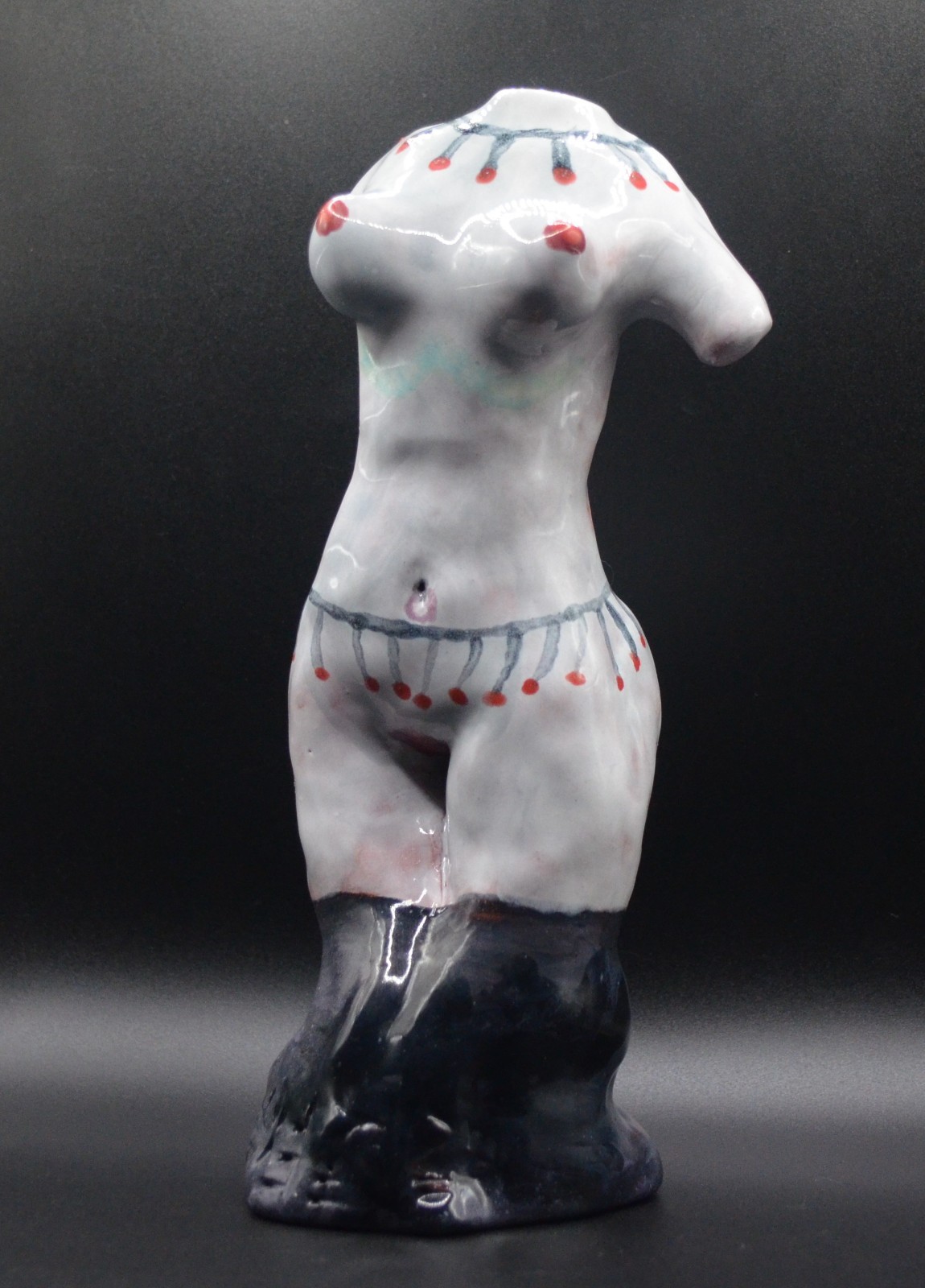 « Sumerian Goddess » – Expensive Sensual Clay Sculpture. Hand made & glazed.