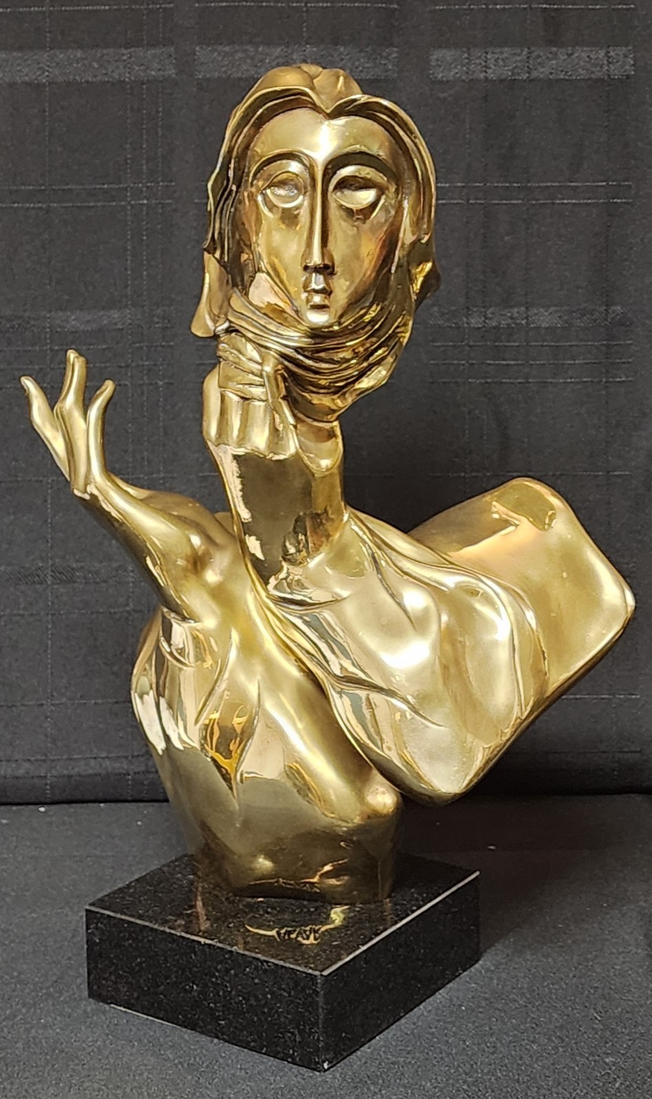 ALVAR SUNOL – Original Bronze Sculpture – « La Espera » Classical/Beautiful 1983