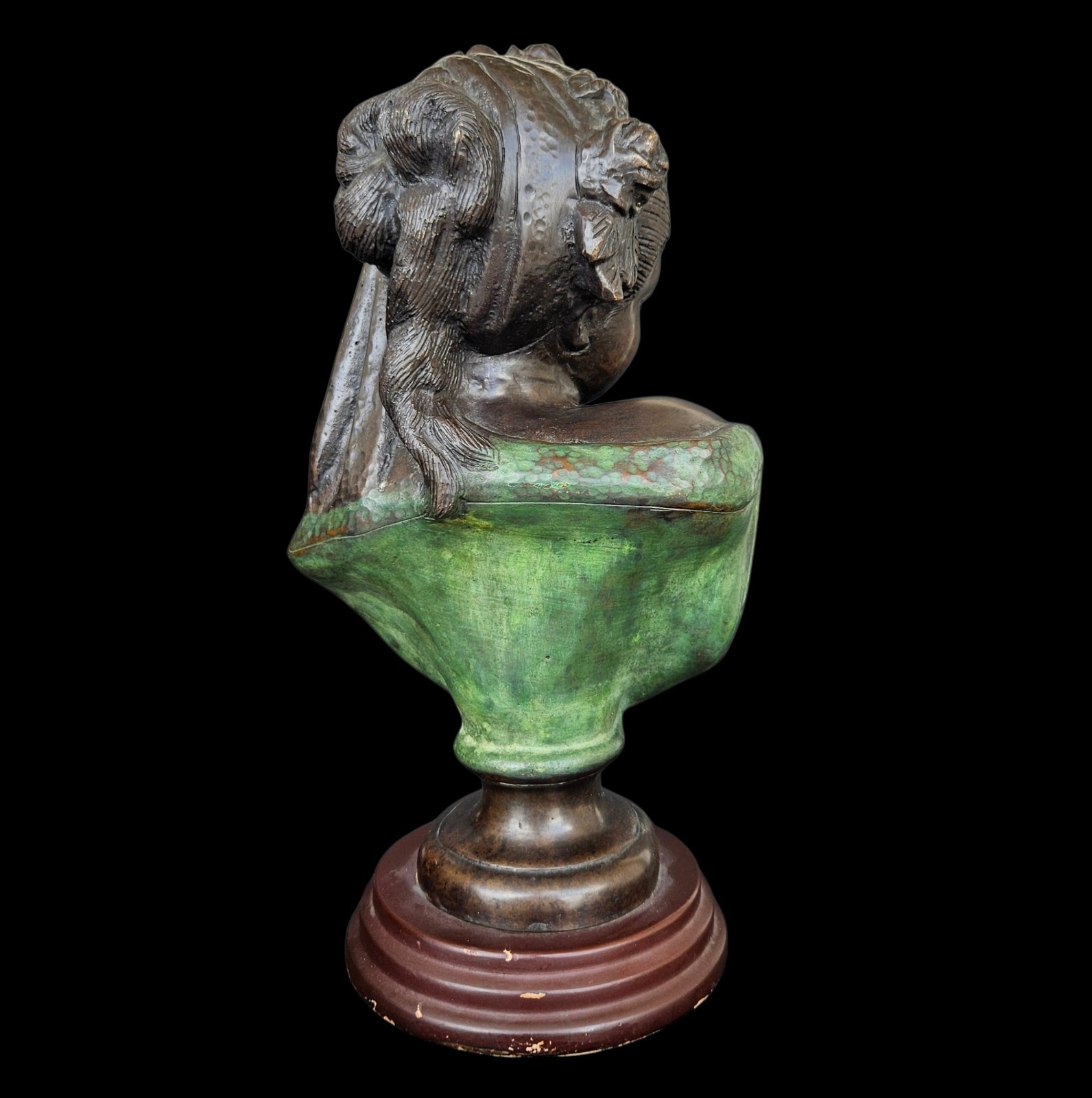 Antique French Bronze Bust of Flora after Jean Baptiste Carpeaux Le Printemps