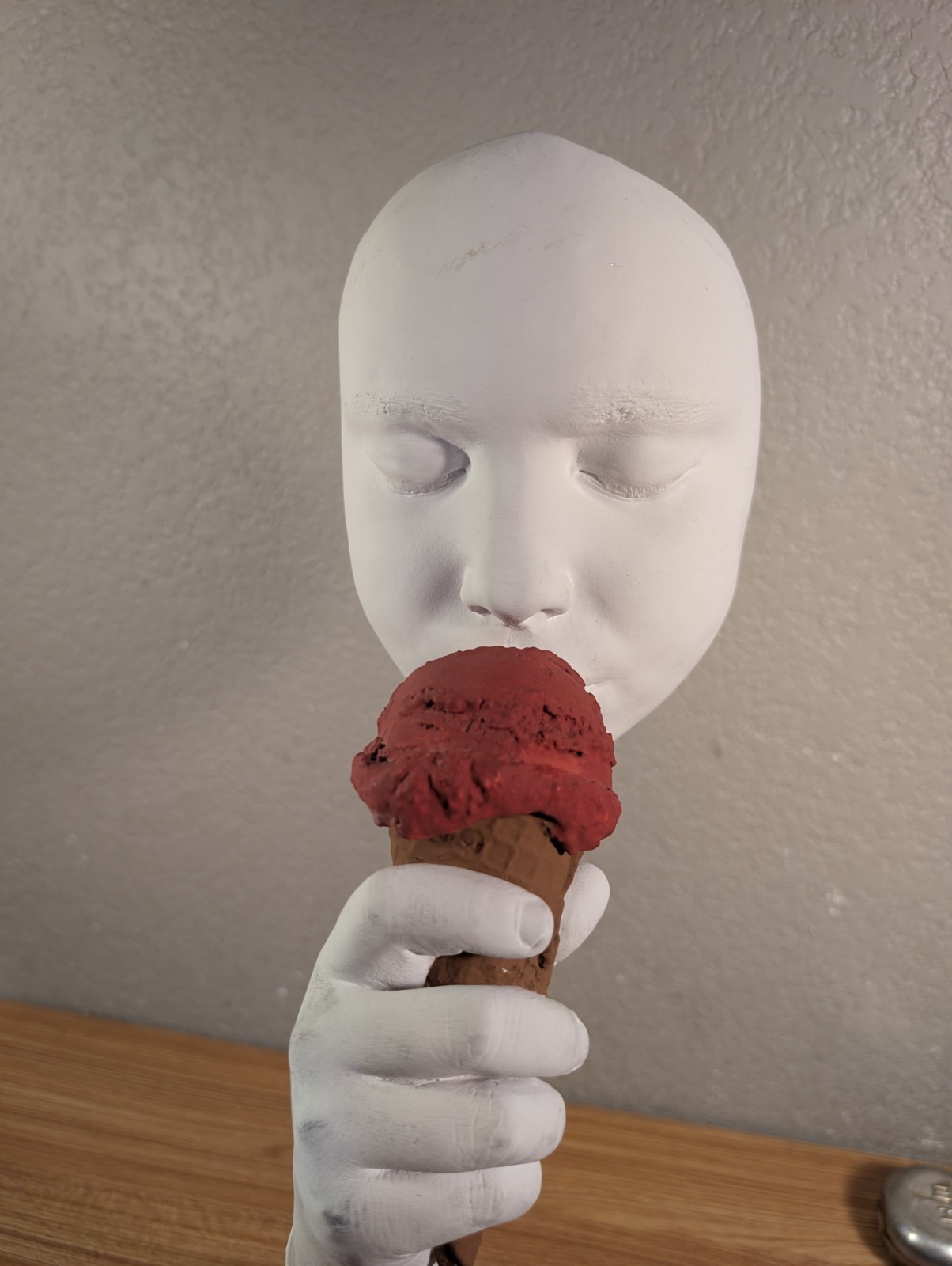 Vintage John Cutrone Art Sculpture Statue Austin Production « ICE CREAM » 20.5&Prime;