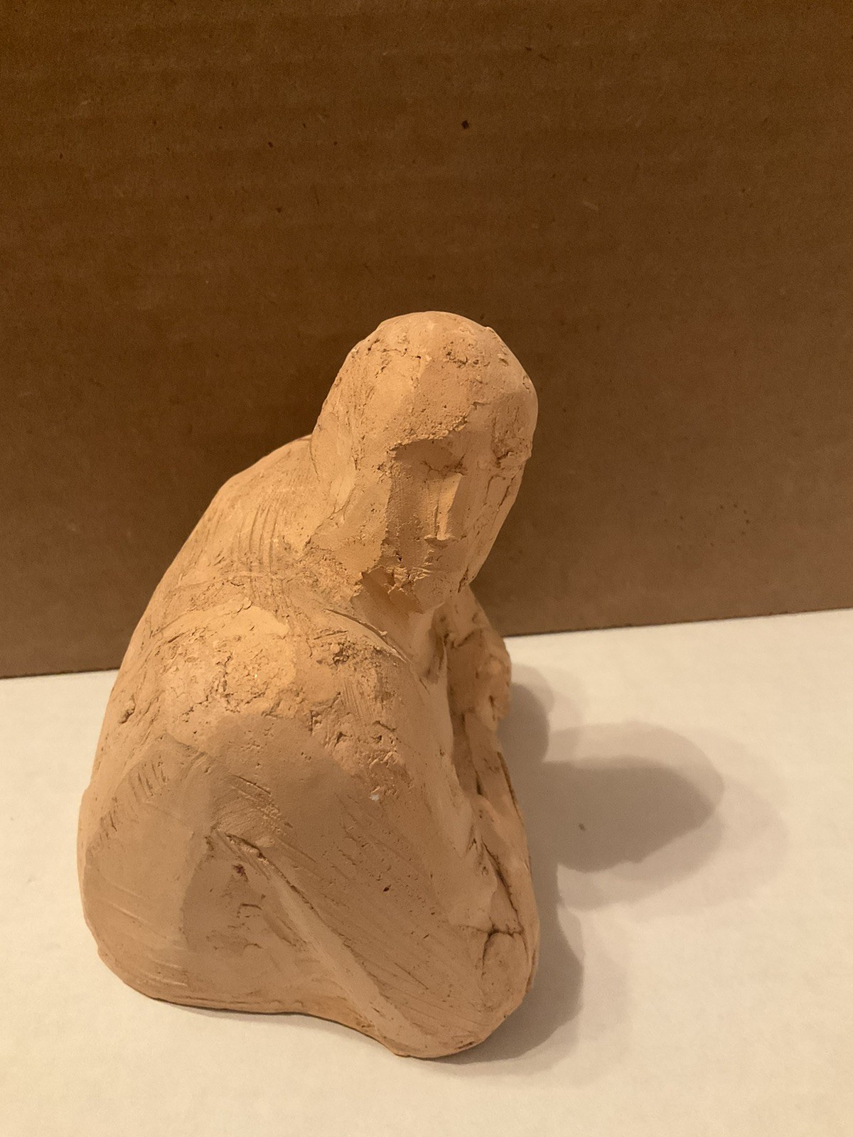Louis Slobodkin Signed Terra Cotta Sculpture 1930s Bust Of Man Thinking Signed