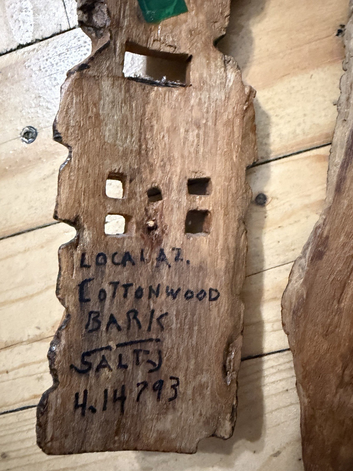 SALE!! VTG Wood BARK Carved Wall Art BY “SALTY” Of AZ!! Intricate OOAK!! Set(2)