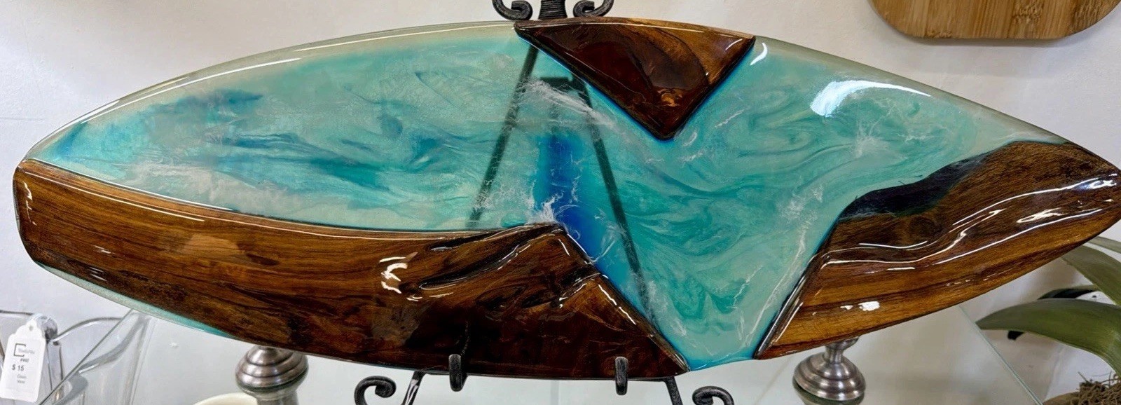 Blue Resin Surfboard Art Rare One Of A Kind