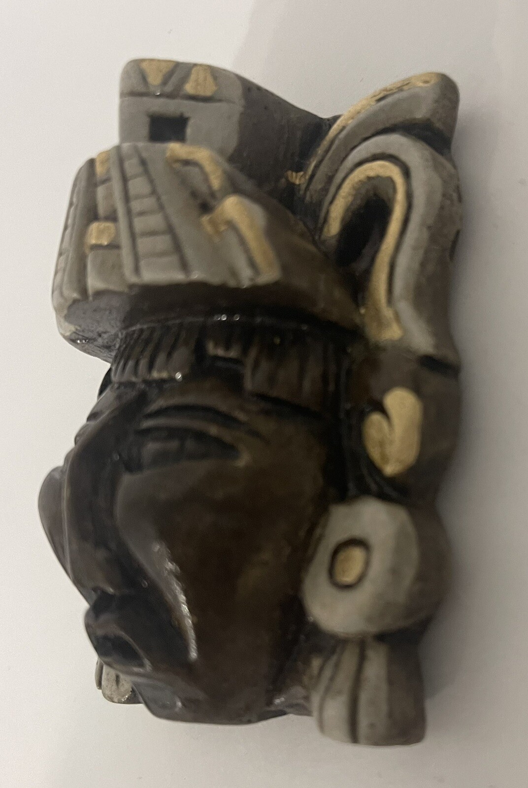 Small Mayan Resin Mask 3.25” Tall 2.25” Wide/ Traveler Souvenir