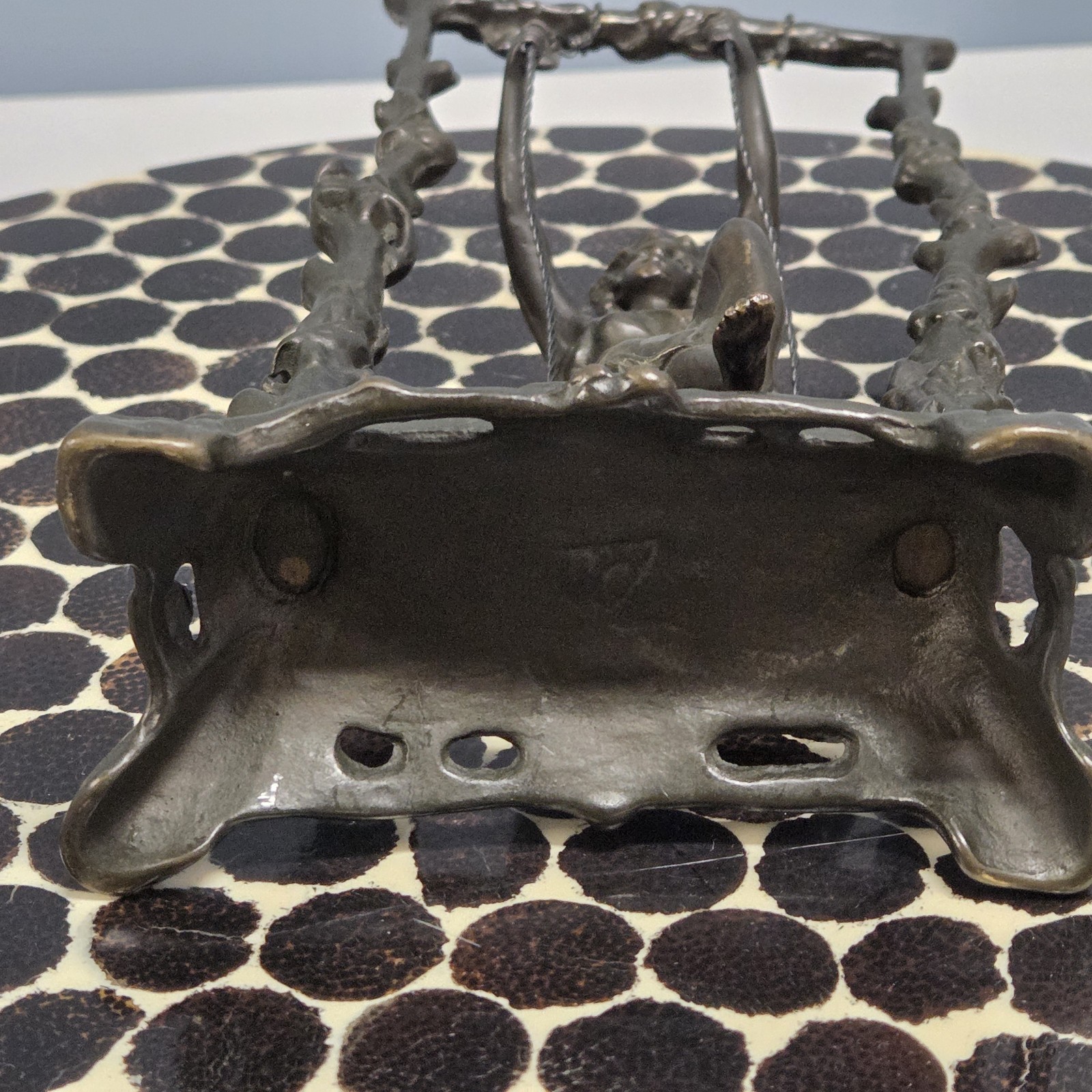 Vtg Art Nouveau Auguste Moreau Lady Girl On A Swing Bronze. Very Nice Casting!