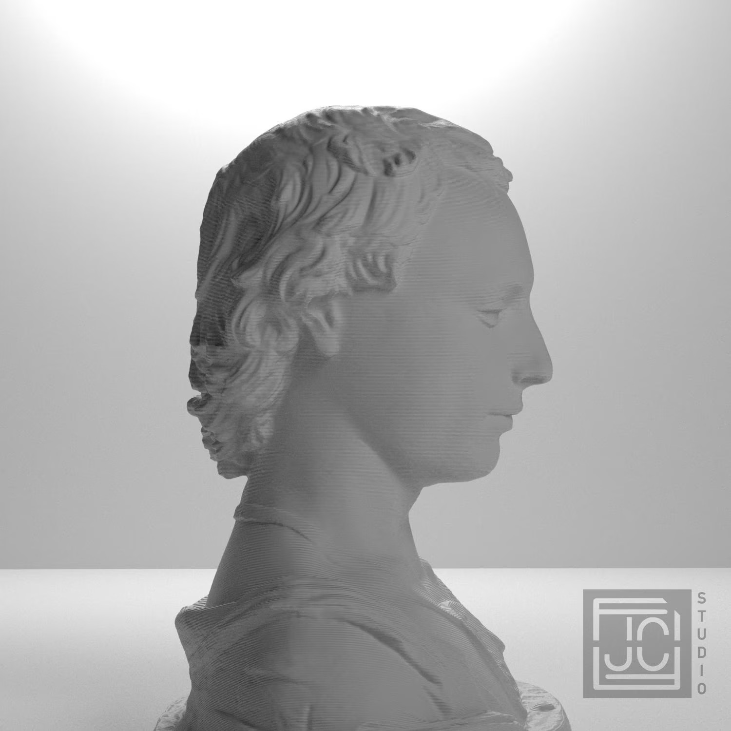 Bust of a Young Man with a Medallion Collectible Bust Statue – 5, 9, 12 Inch