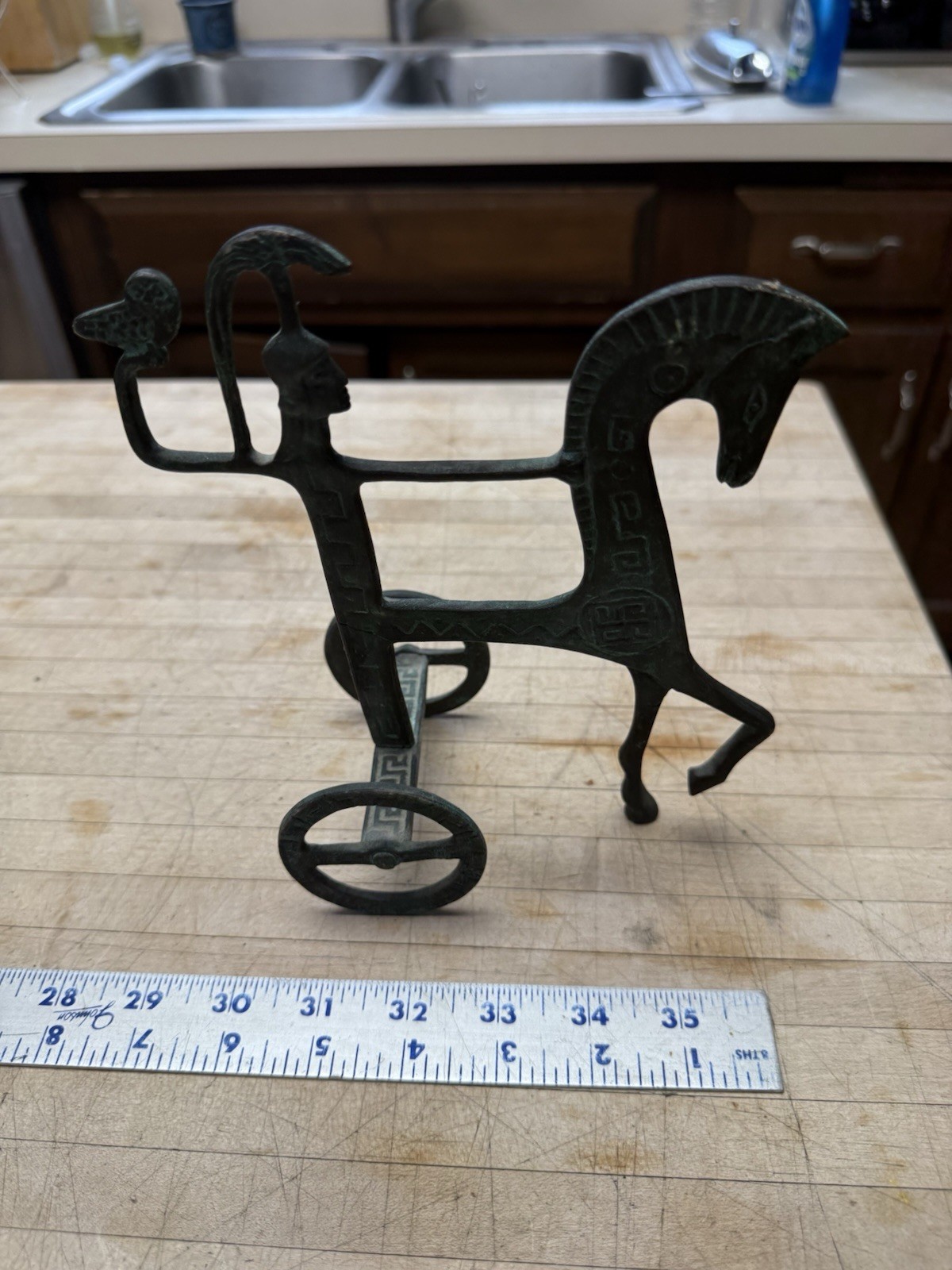 Bronze Chariot of The Goddess Athena Sculpture