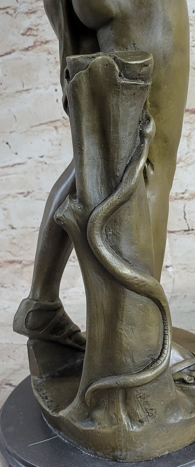 Hand Made Nude Man Male Greek God Mars Genuine Bronze Sculpture Figure