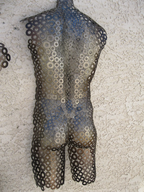 Abstract Wall art Modern Metal Male Sculpture Torso by Holly Lentz