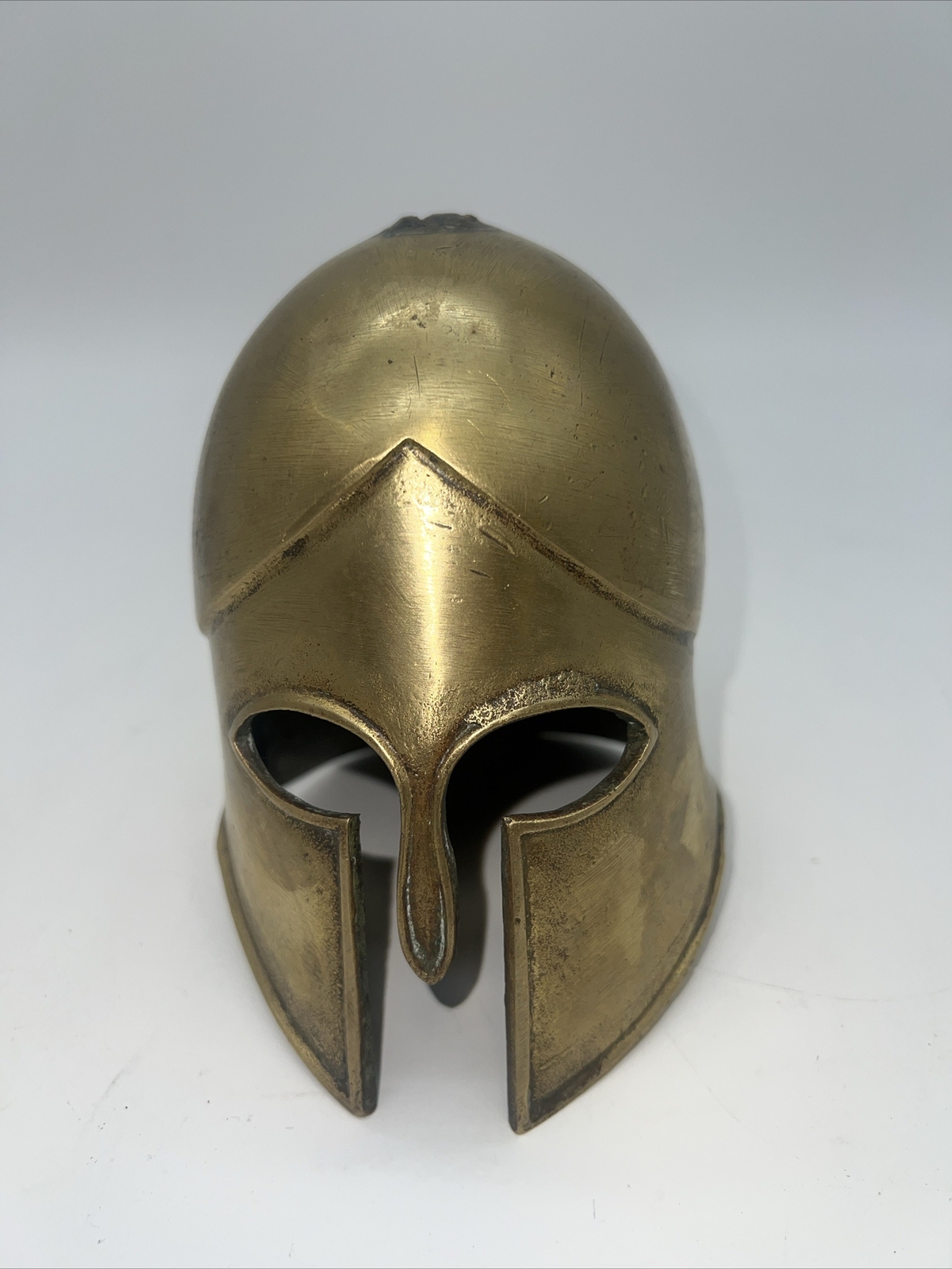 Vintage Bronze Colored 5” Tall Spartan Helmet