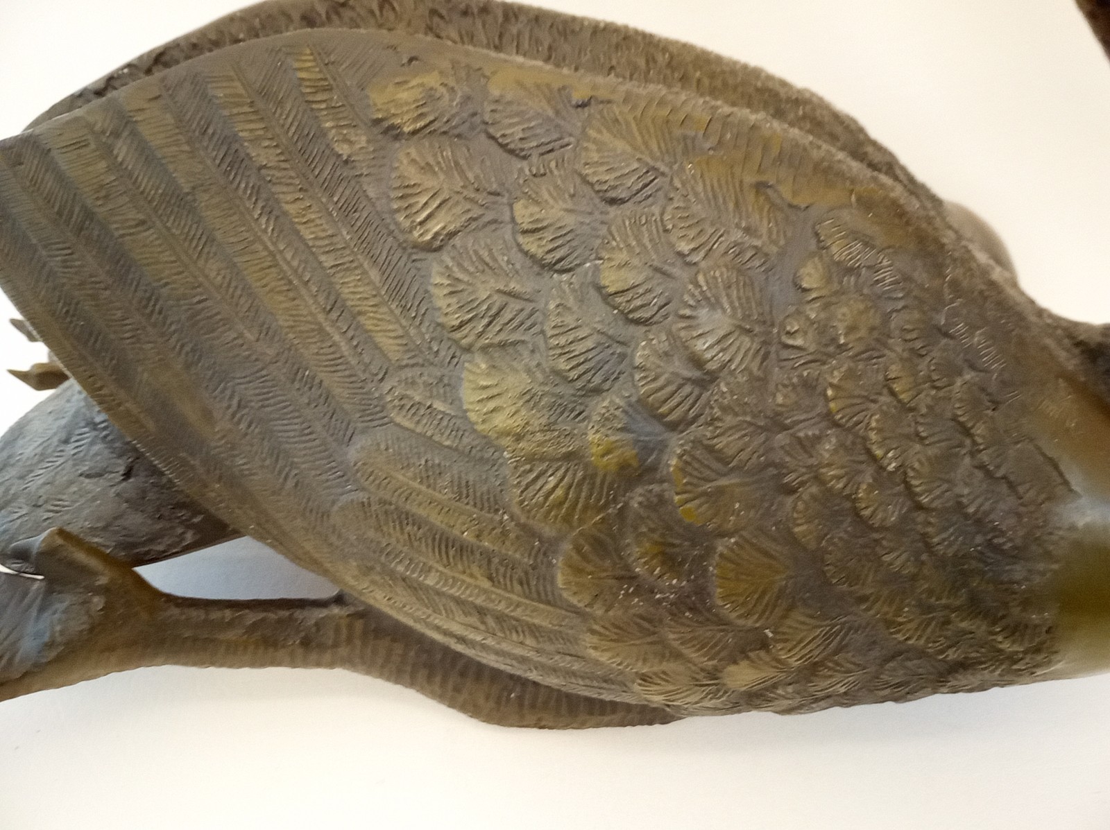Vintage solid bronze swan sculpture indoor outdoor beautiful detail