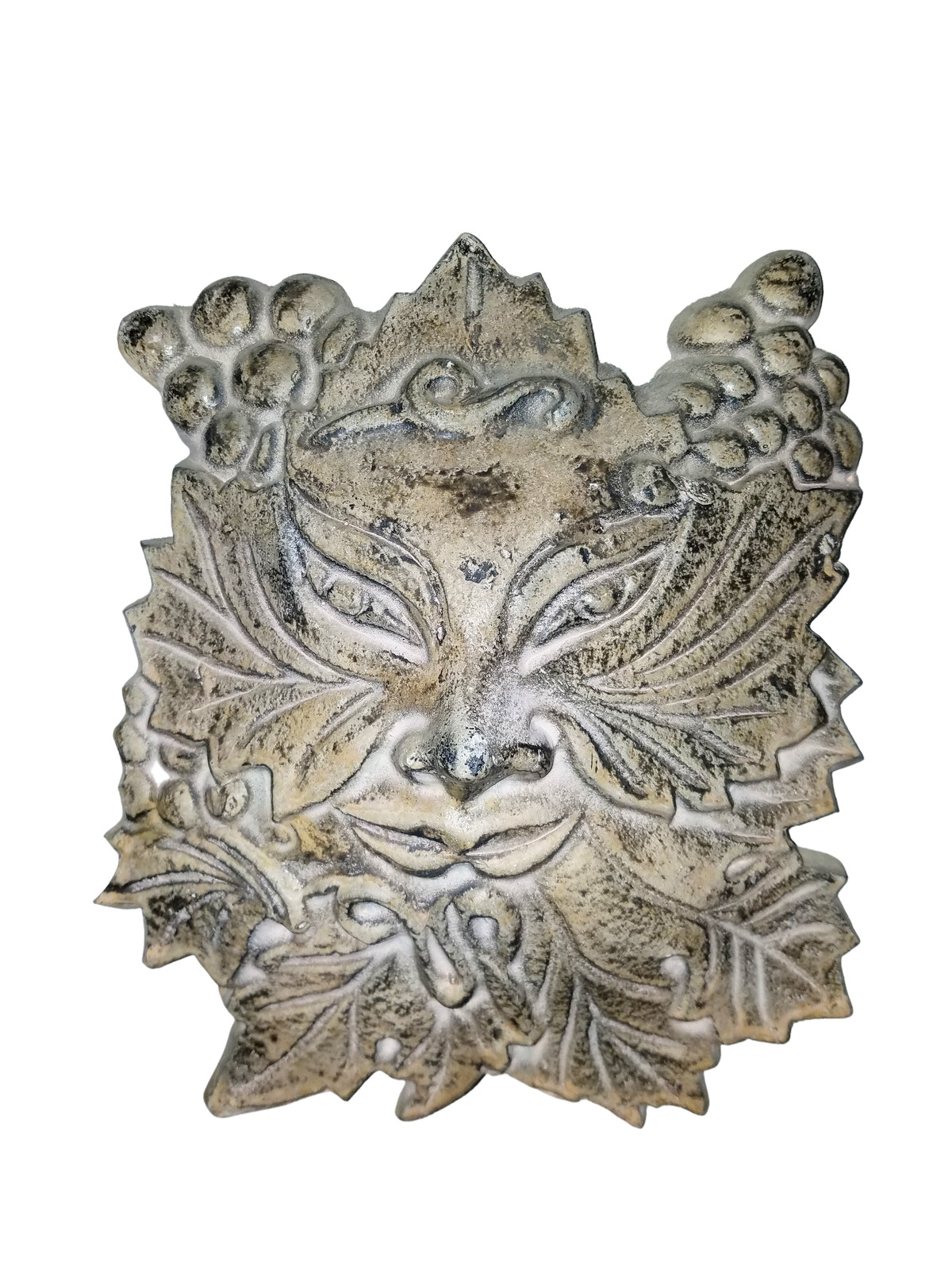 Set of 4 Handcrafted Metal Leaf Man Tree Man Greenman Hanging Wall Sculptures