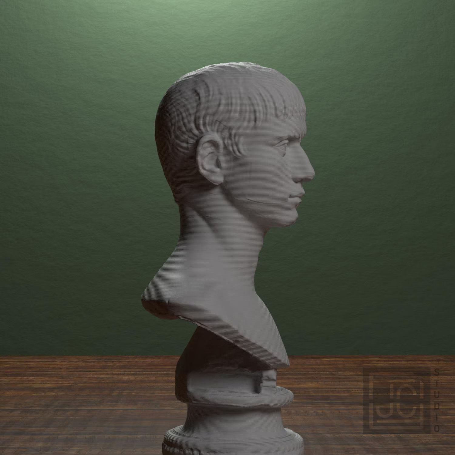 Young Man with Short Hair Collectible Bust Statue – 5, 9, 12 Inch