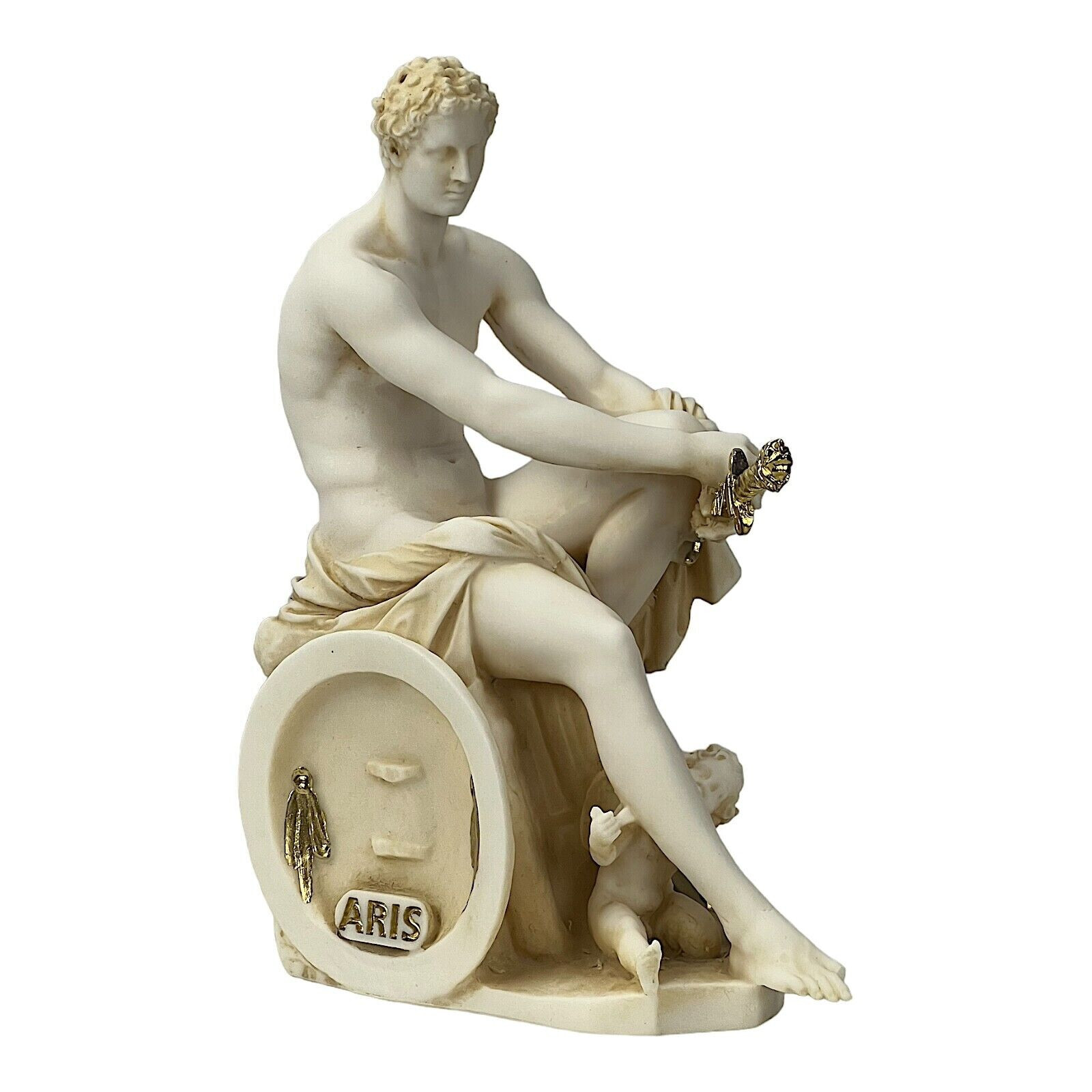 Ludovisi Ares and Eros God Mars Greek Statue Sculpture Cast Marble Patina