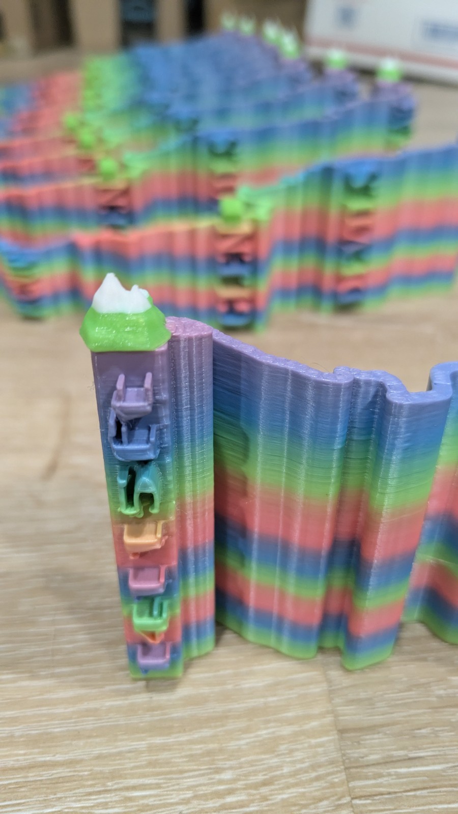 Pikes Peak hillclimb race road 3D art – Rainbow colors
