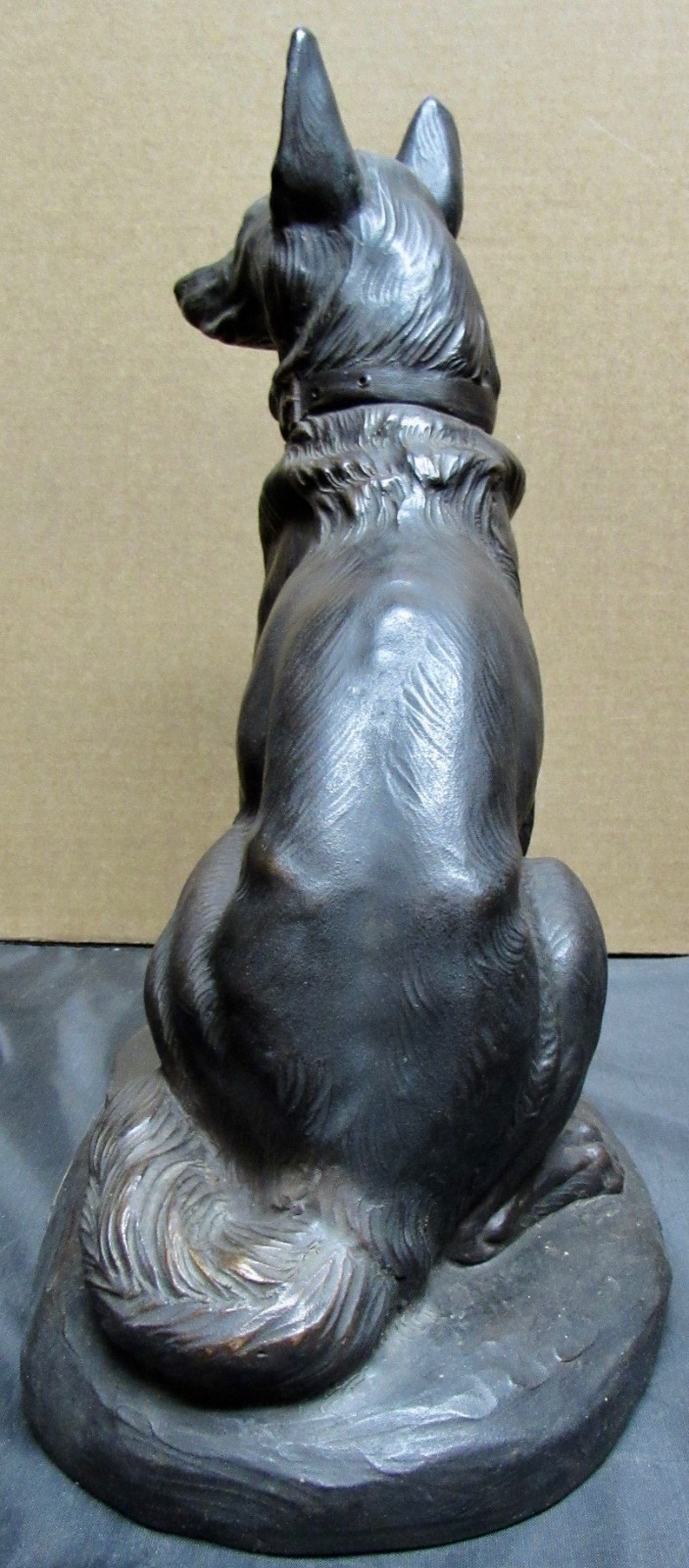 CHIEN POLICIER POLICE DOG THOMAS CARTIER TERRA COTTA STATUE CIRCA 1920