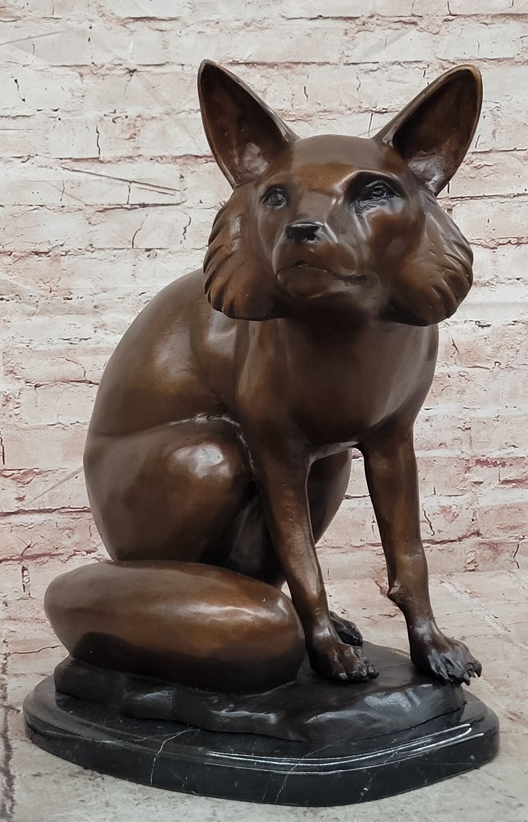 Limited Edition Classic Wildlife Artwork Shy Fox Real Bronze Sculpture Statue