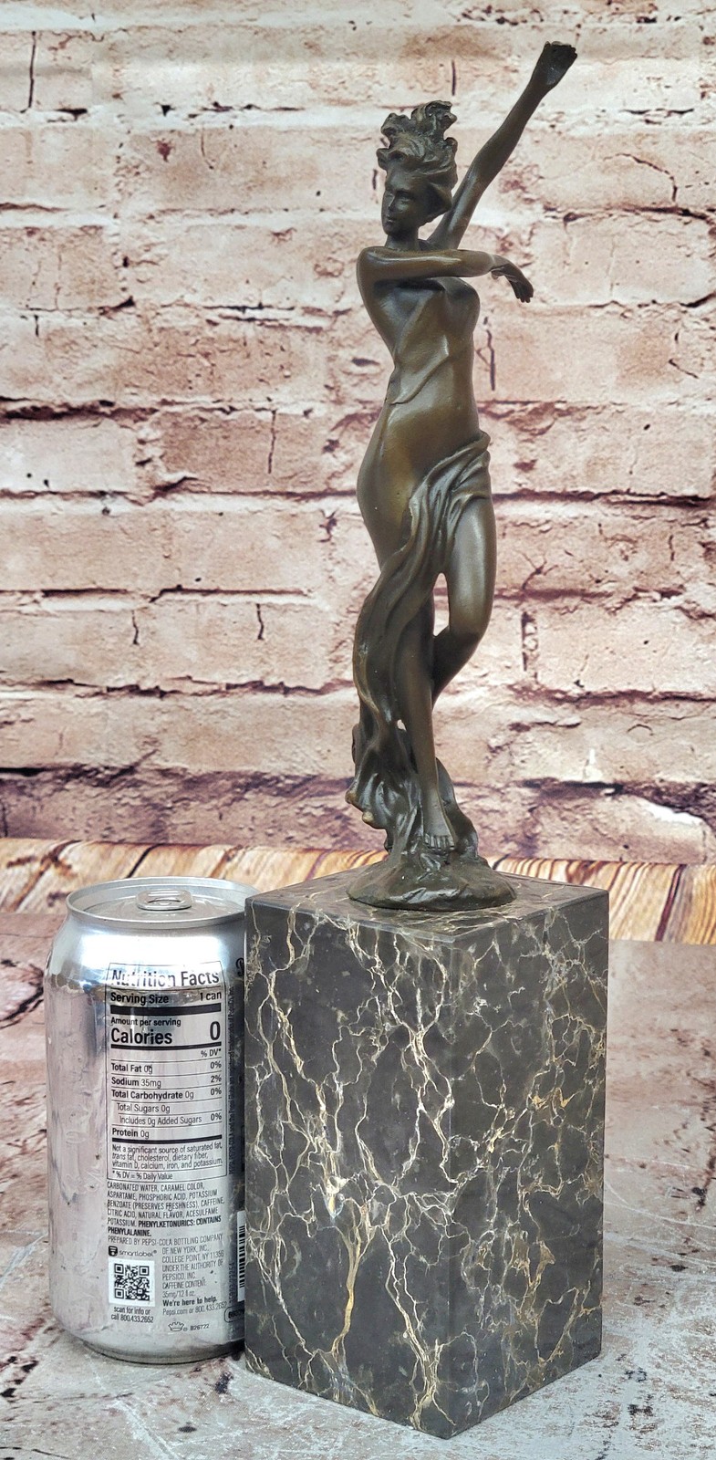 Bronze Sculpture Statue 1930S Deco Metal Nude Dancer After Chiparus Figure Gift