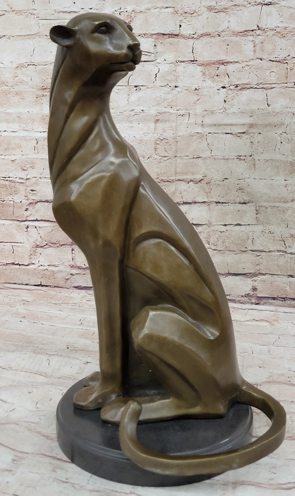 Sculpture Statue Large Size Puma Cougar Panther Lion Outdoor Backyard Bronze