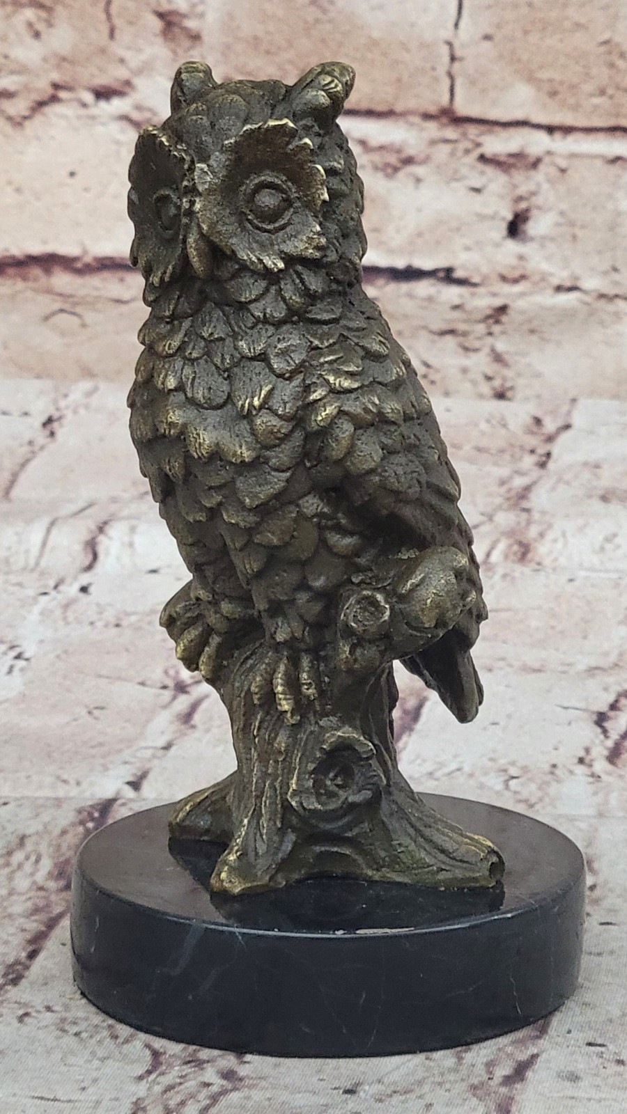Milos Bronze Owl Sculpture Handmade Collectible Art Deco Statue Sale