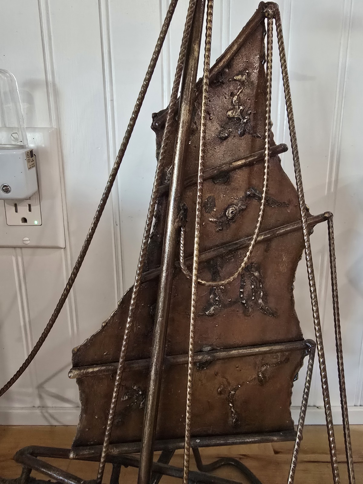 MCM Sailboat Metalware Sculpture Nautical Art Vintage 17&Prime;×11&Prime;×6&Prime; Sailing 1960-70