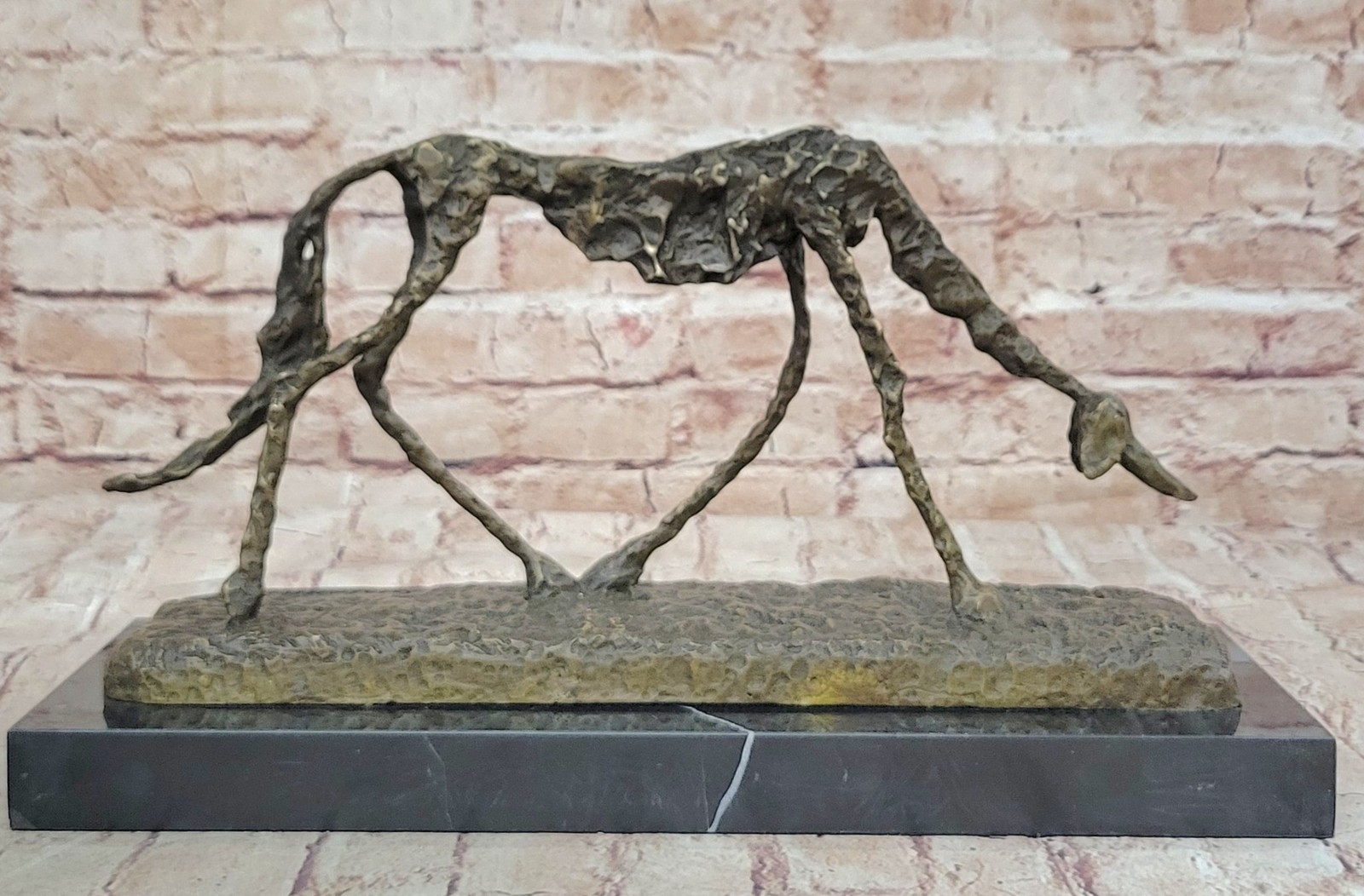 Modern Artwork Dog 1951 Signed Animal Bronze Sculpture Statue Figure Artwork Art