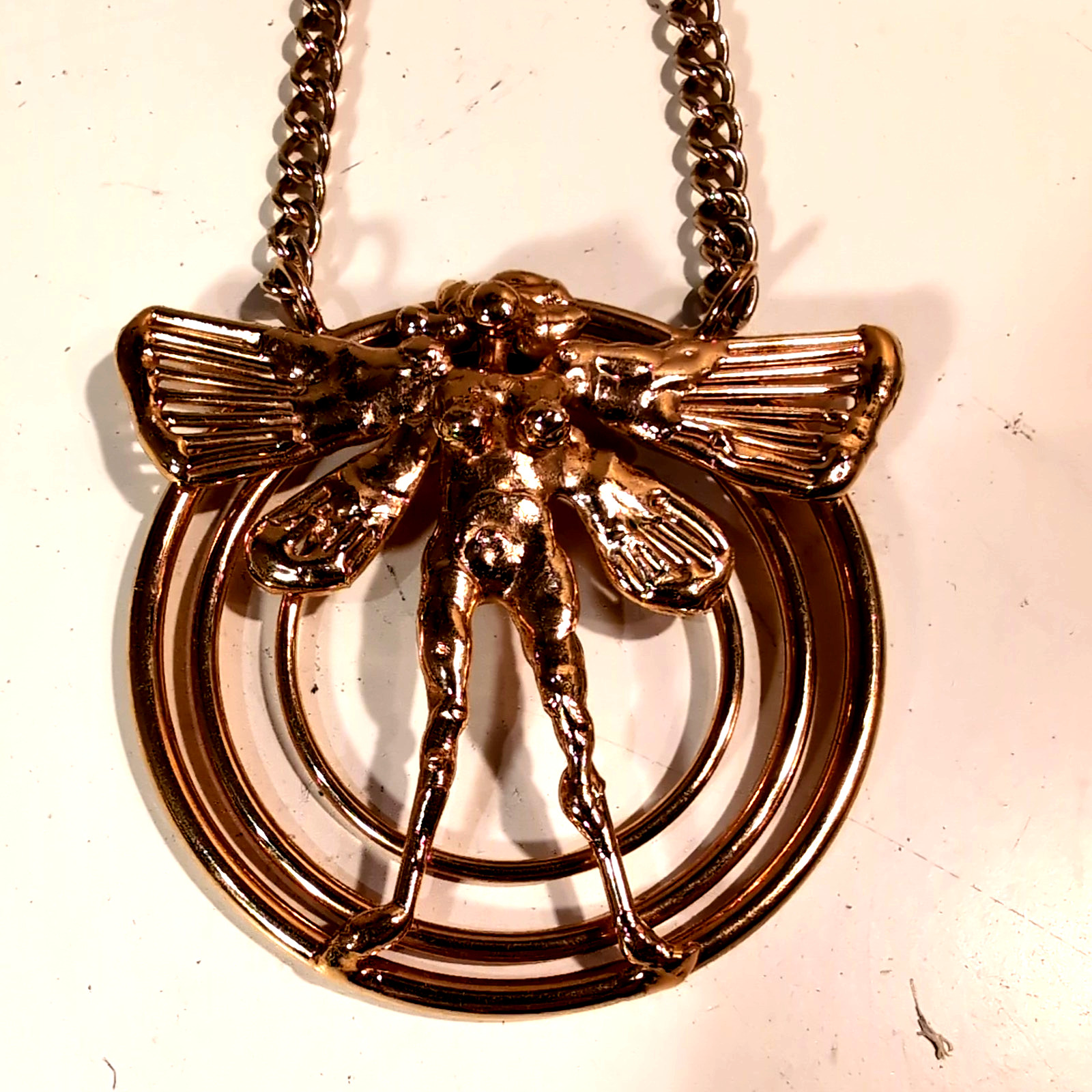 RARE VINTAGE 1976 SIGNED MODERN NECKLACE AND PENDANT JOSEPH BURLINI SCULPTURE