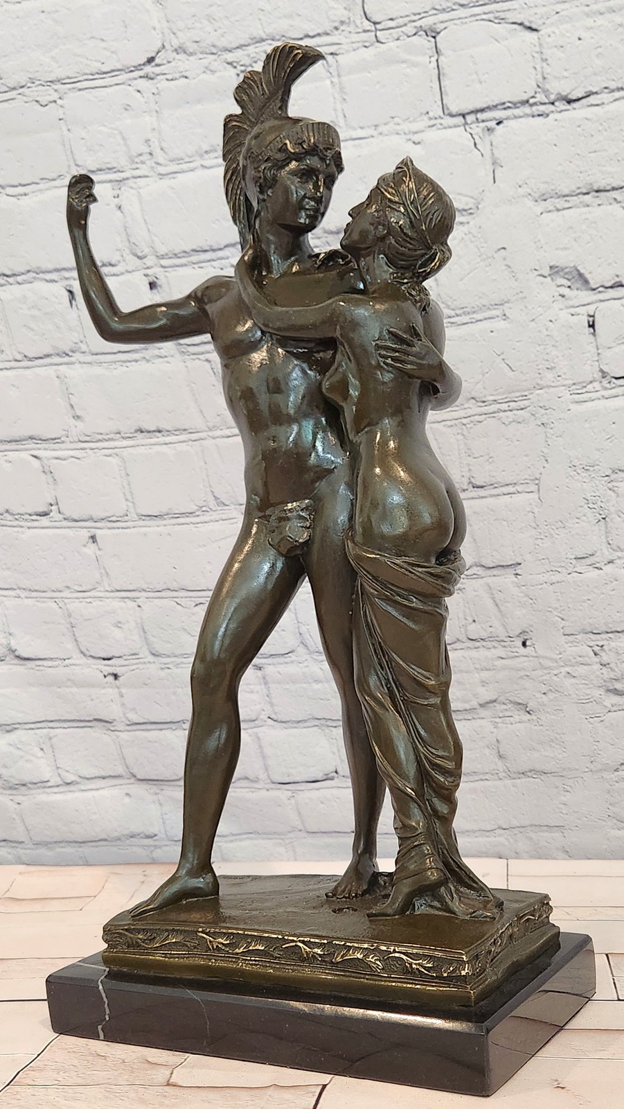 Signed Canova Bronze Classical Mythology Statue Mars Venus Collectible Art