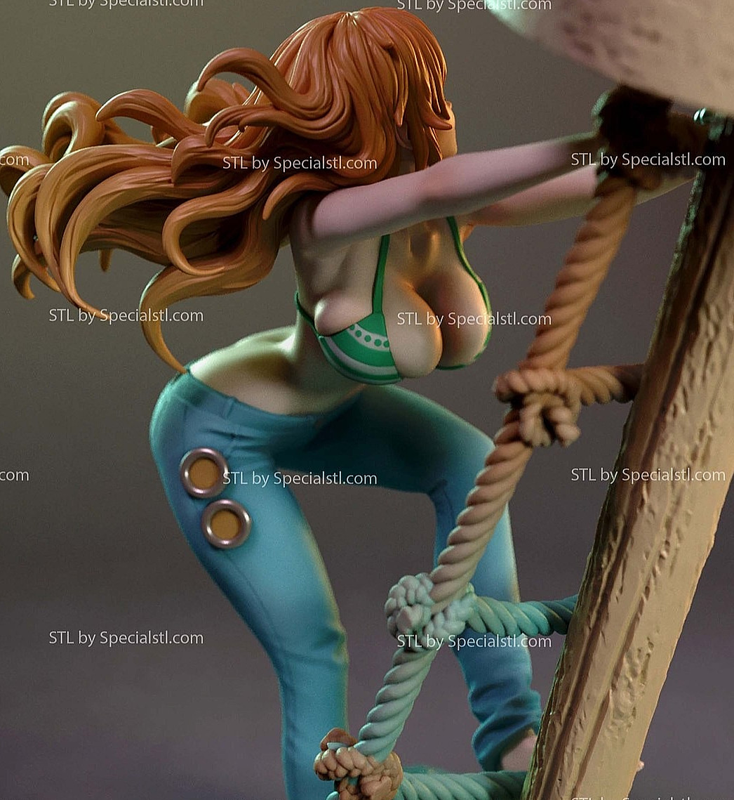 Nami Pirate One Piece V2! 3D Printed 16k! HandPainted or Unpainted!