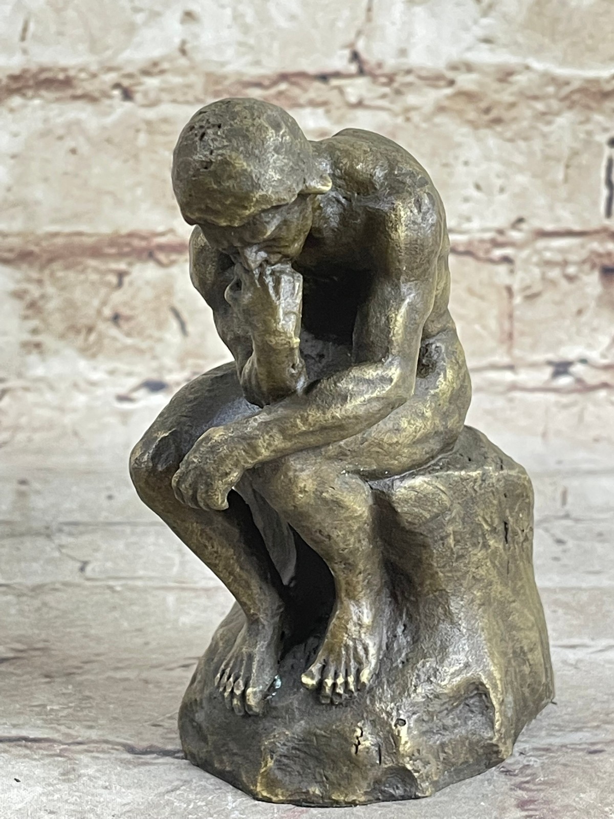 Hot Cast Bronze Realism Art Noveau Sculpture The Thinker Thinking Man Artwork