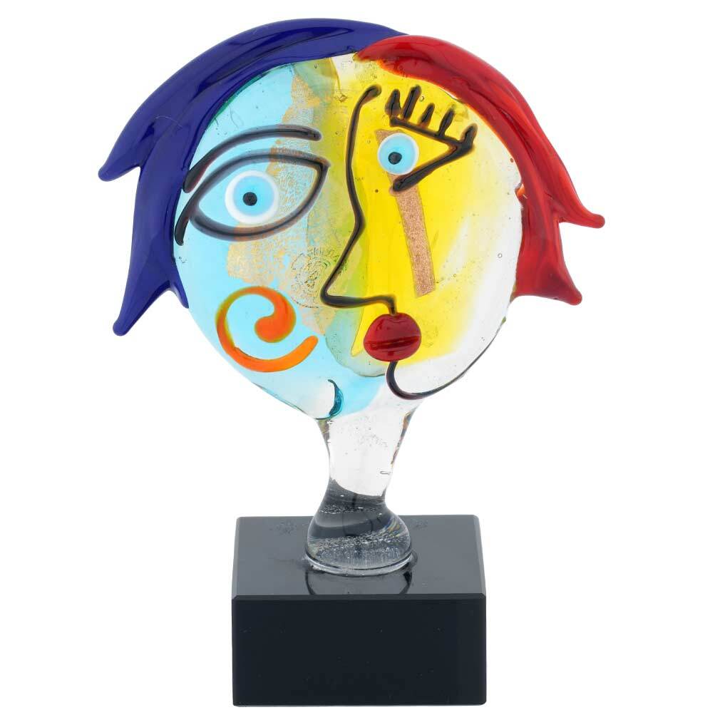 GlassOfVenice Murano Glass Picasso Head Of A Woman – Small
