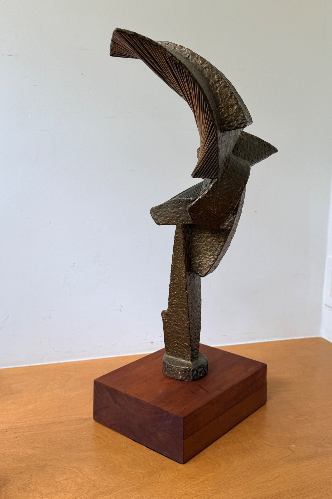 1960s John Roper Brutalist Abstract Metal New York Art Sculpture Statue Vtg Mcm