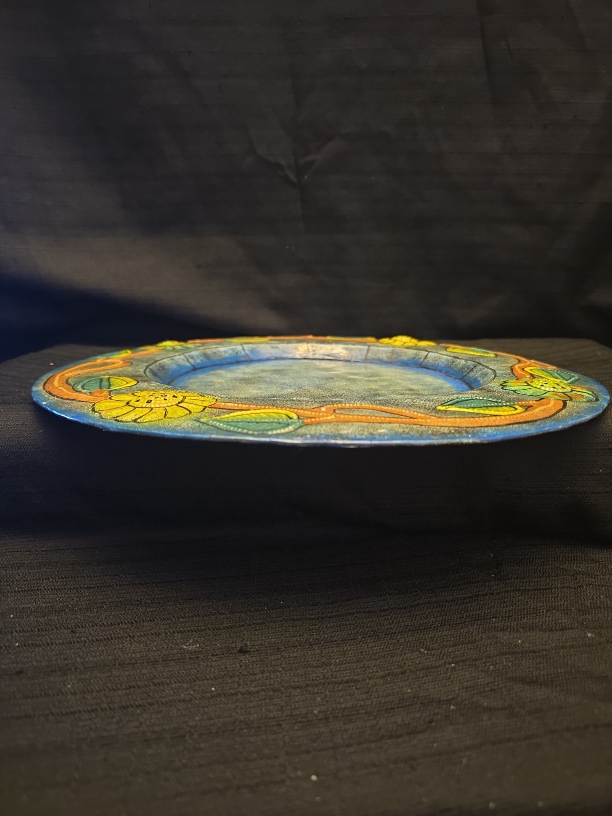 Michel Brutal Art Haitian Metal Art Haiti Plate 13&Prime; Recycled Steel Drum