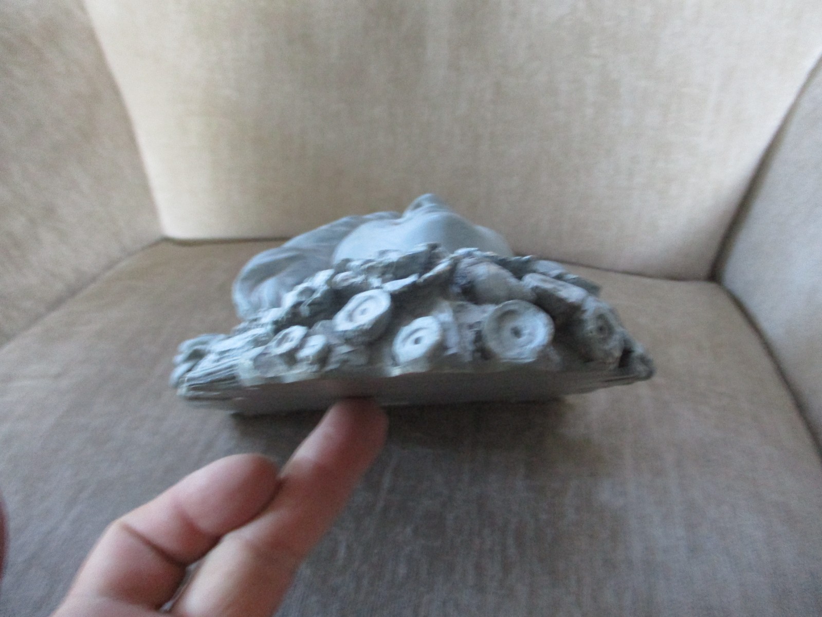 Vintage Art Noveau Resin Woman&rsquo;s Face Flowers Wall Sconce/Shelf