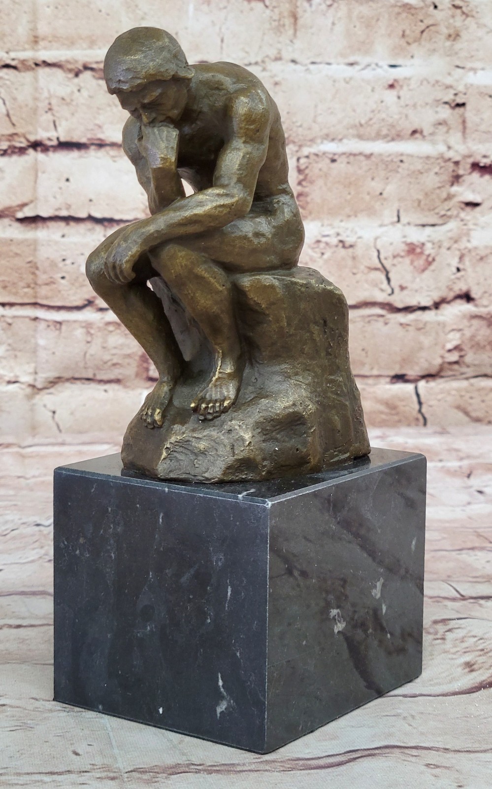 The Thinker, Finest US Lost Wax Bronze Hand Cast Sculpture by Rodin Heroic Decor
