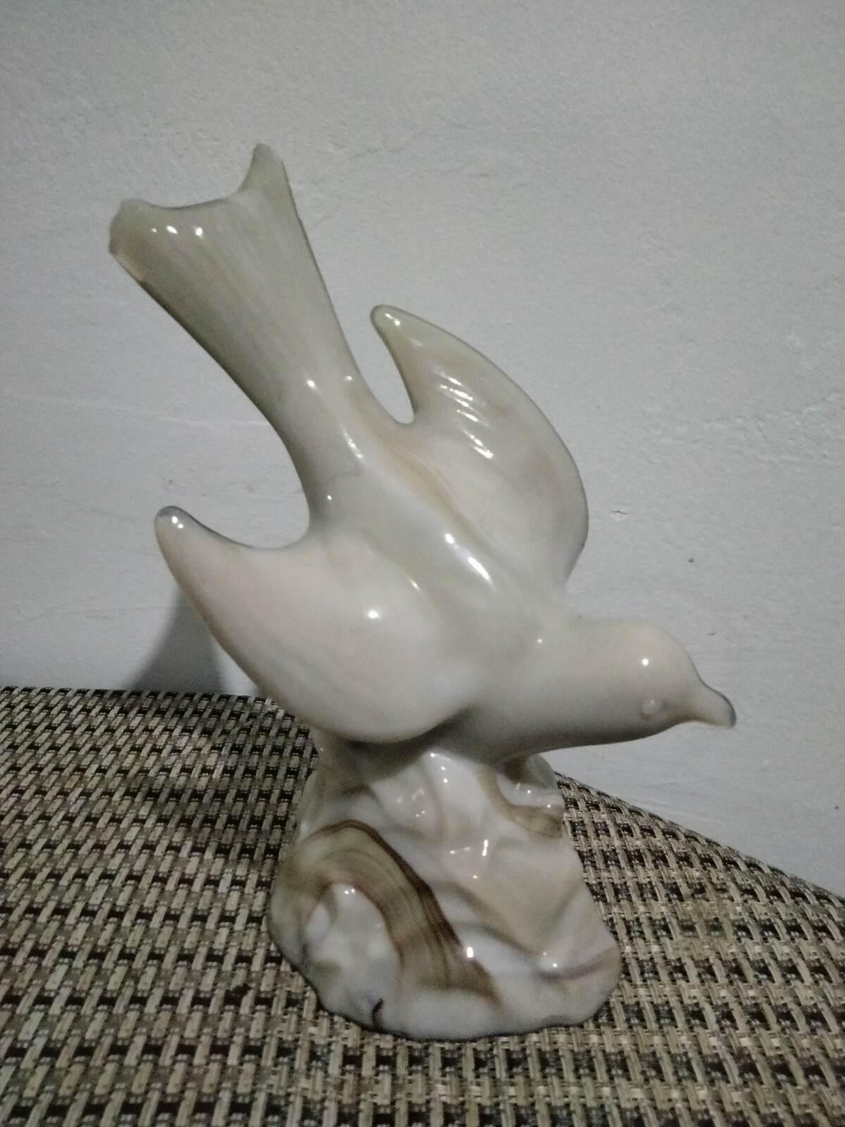 Vintage Onyx Bird Sculpture Statue 8.5&Prime;