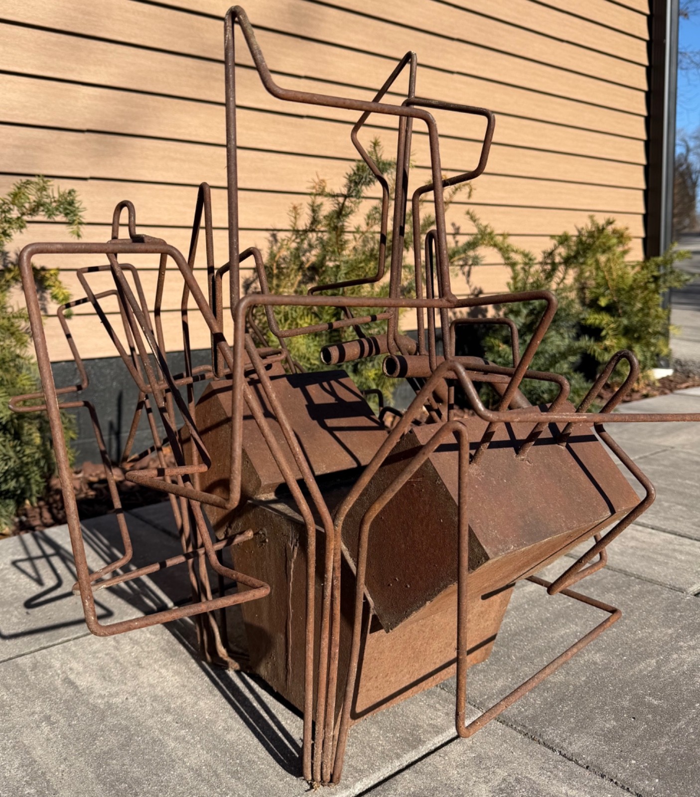 Handmade Vintage Steel Metal Sculpture Modern Abstract Unique Unusual Art 1970s