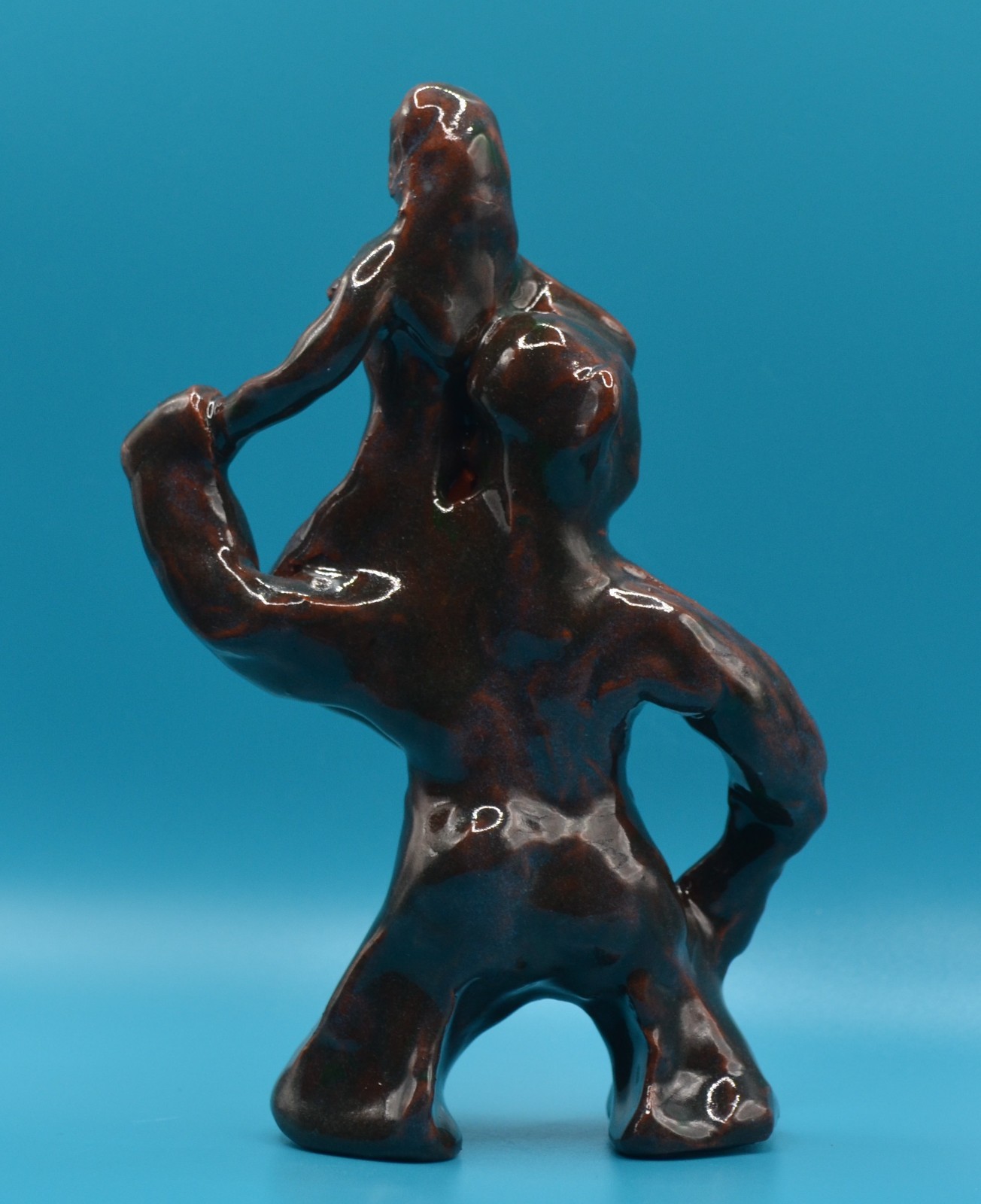 « Happy People » – Expensive Original Clay sculpture, hand made & glazed.