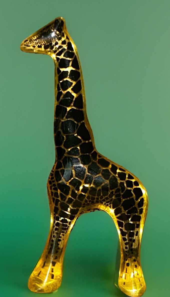Palatnik Giraffe Lucite Acrylic Sculpture Made In Brazil MCM Figurine