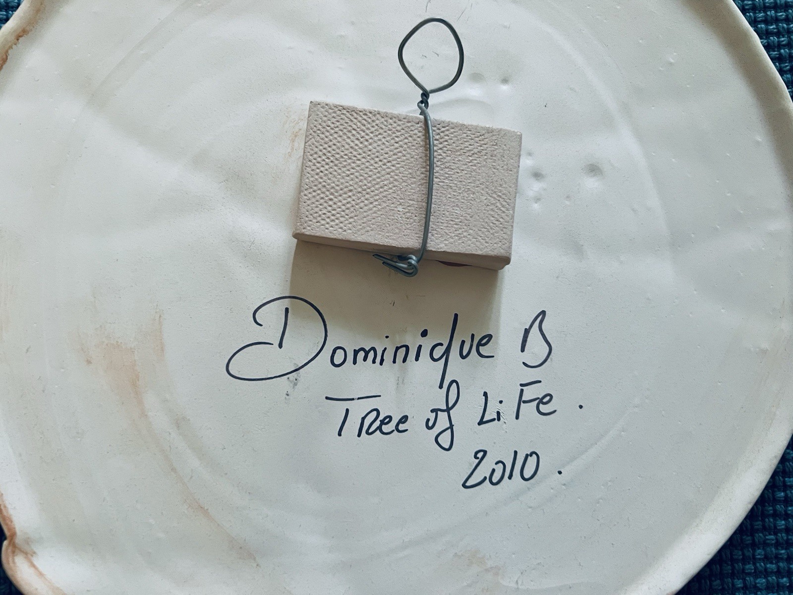 Dominique Blain Ceramic Sculpture Wall Plate « Tree Of Life” 2010. Artist Signed